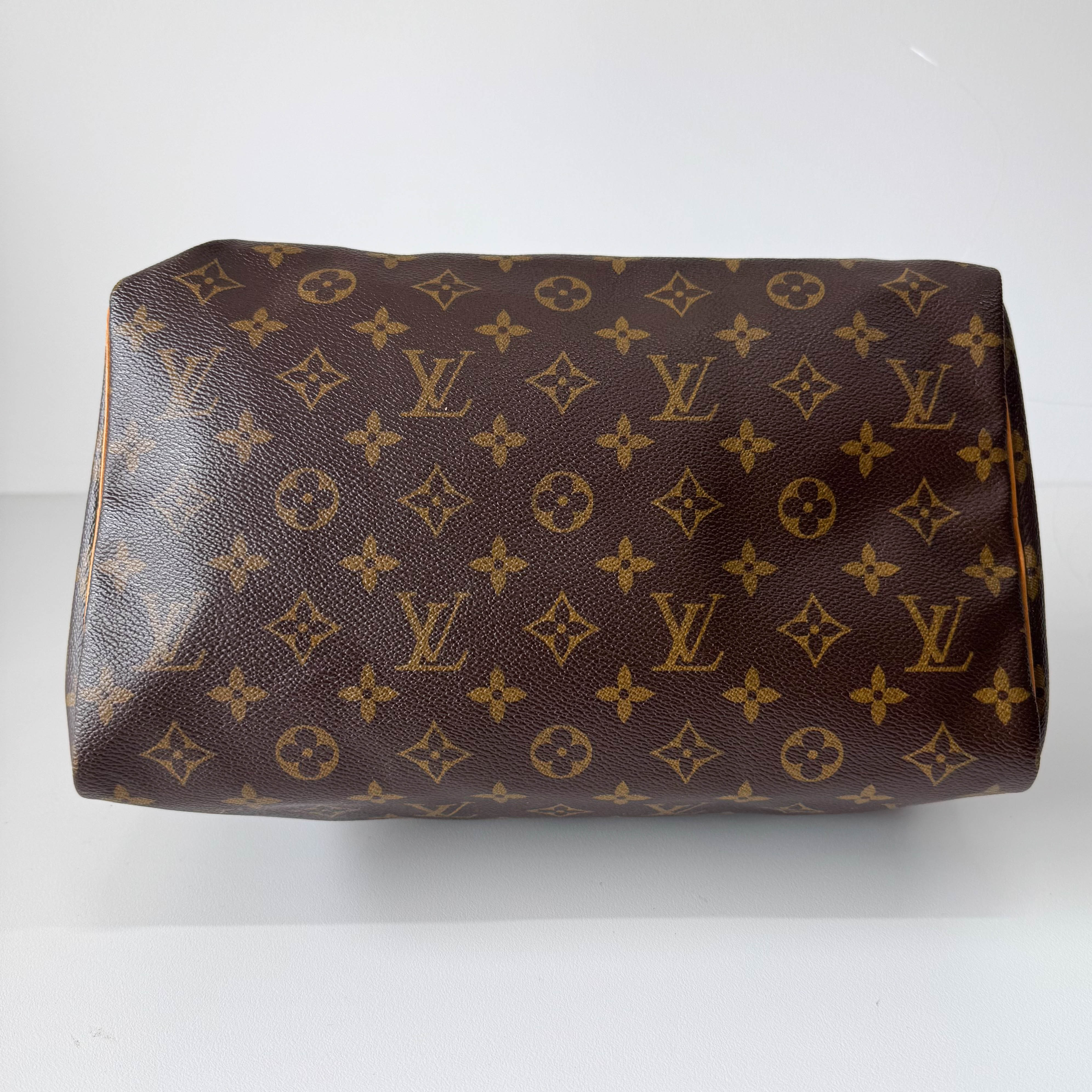 Monogram Speedy 30 Brown Canvas Leather Bag