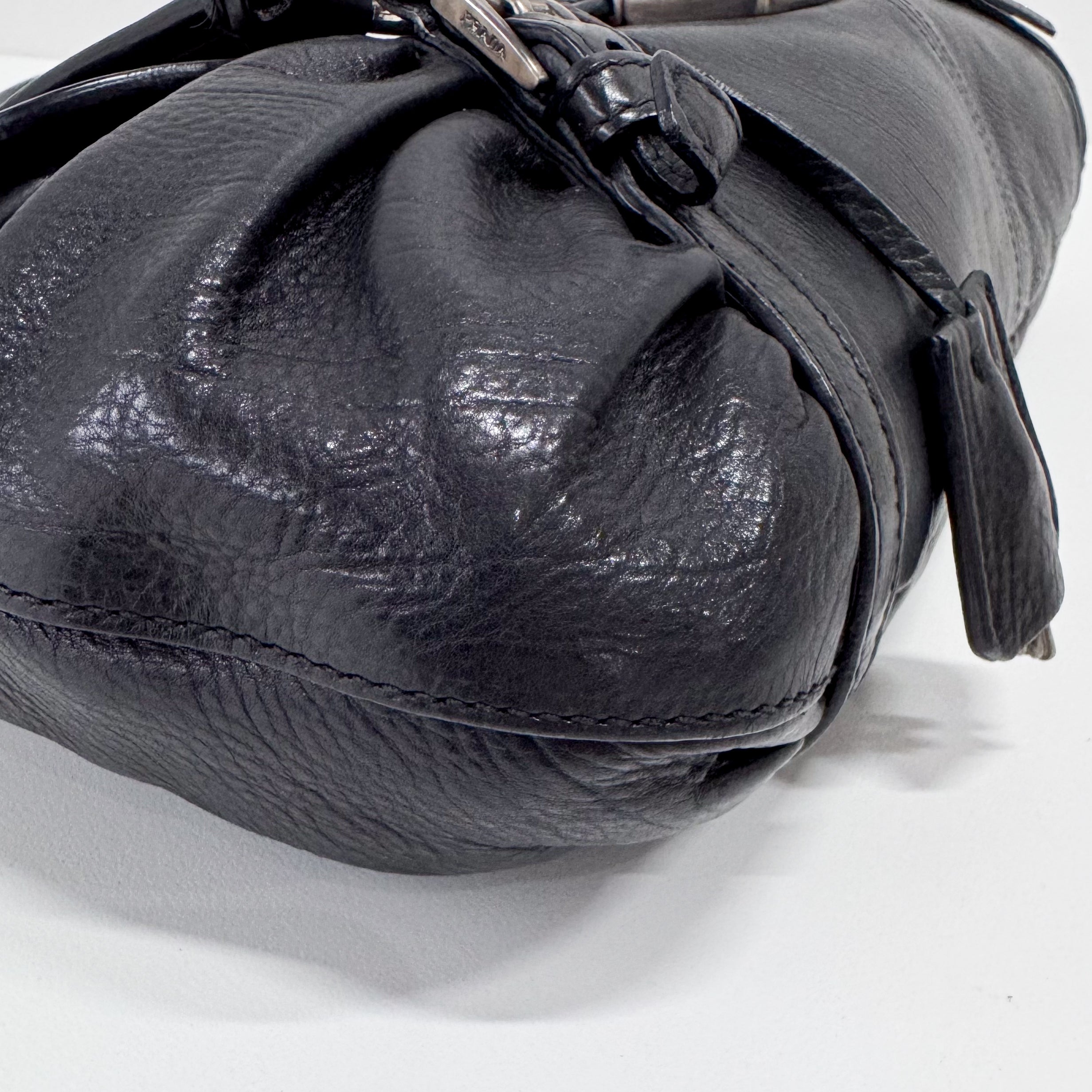 Black Leather Shoulder Bag