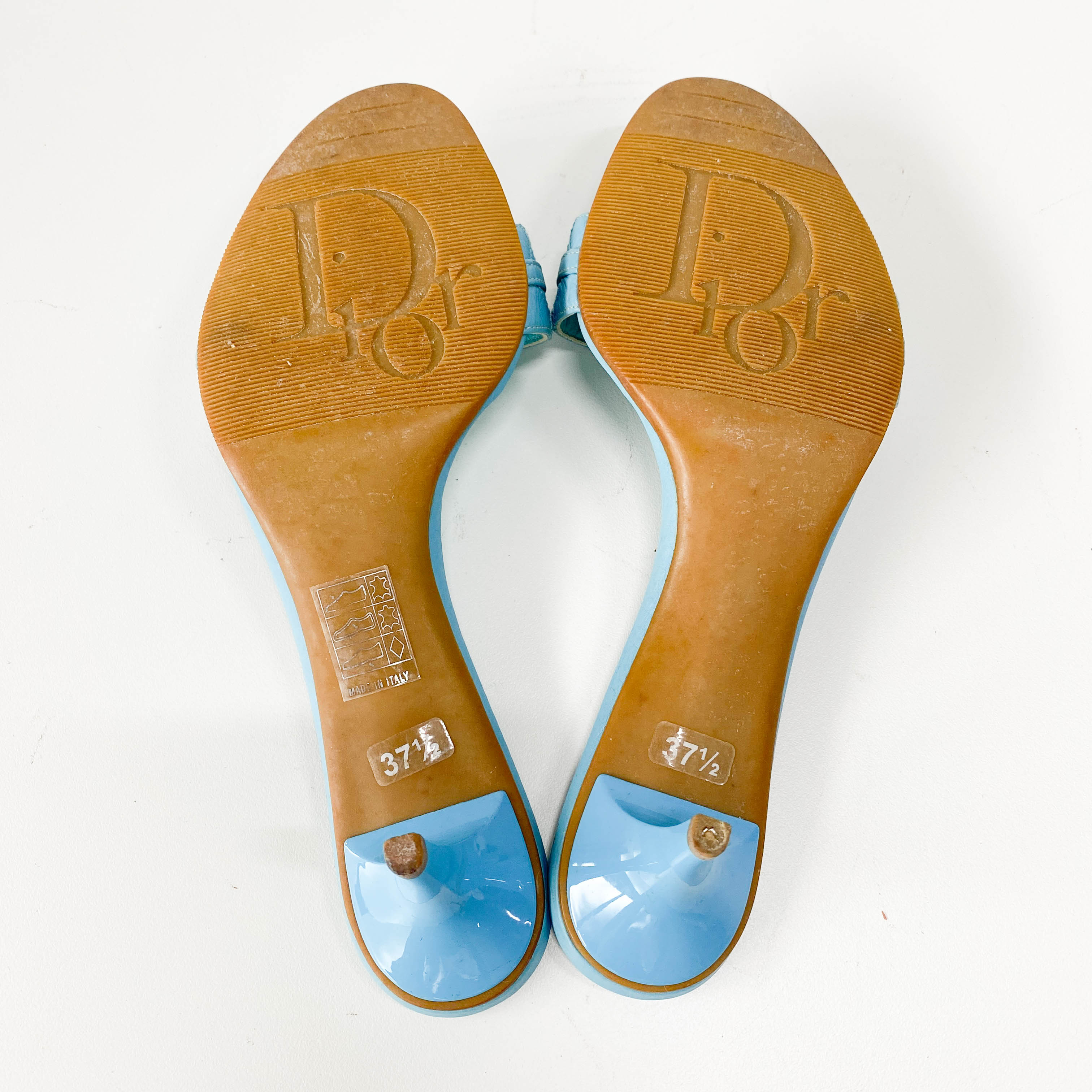 Light Blue Leather Sandals
