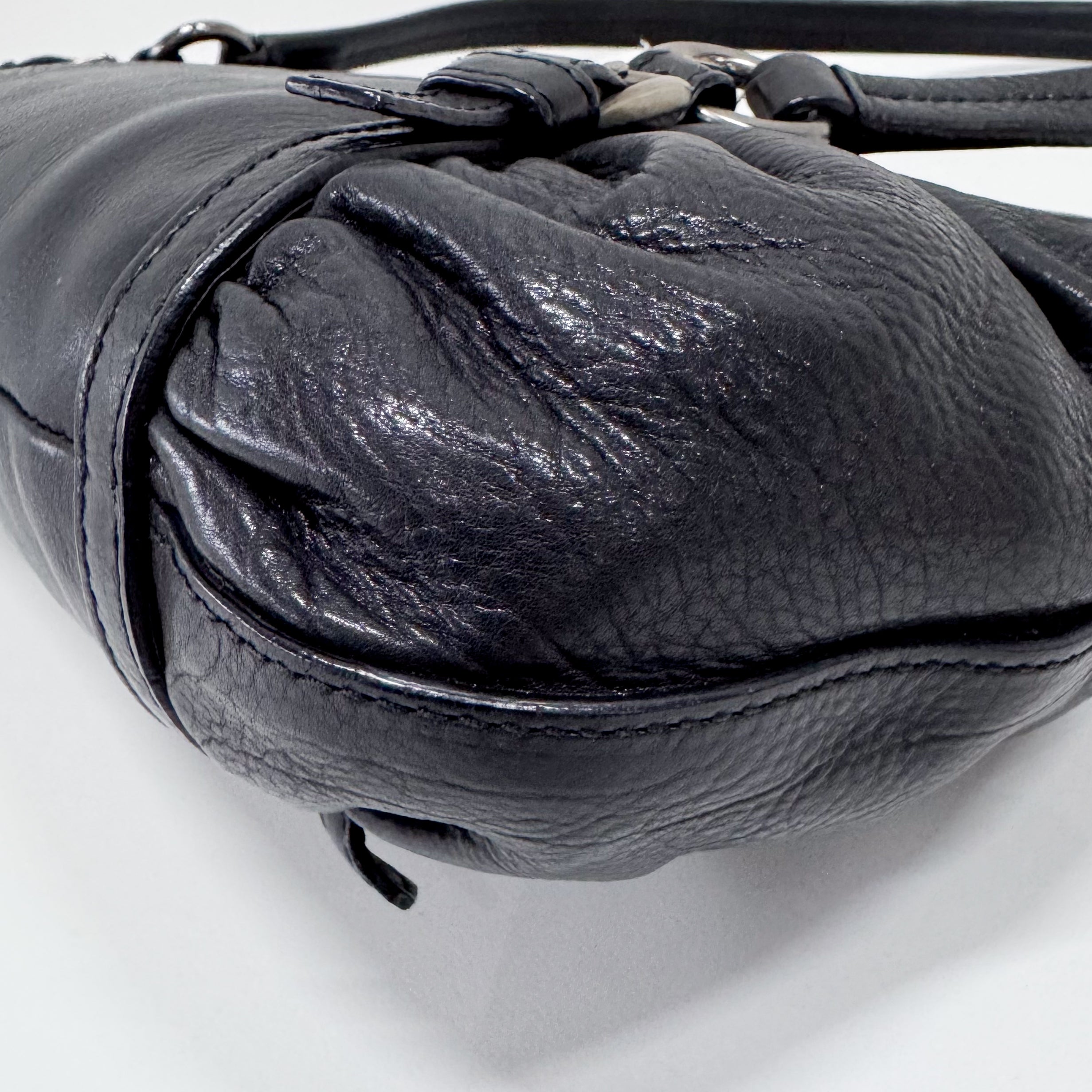 Black Leather Shoulder Bag