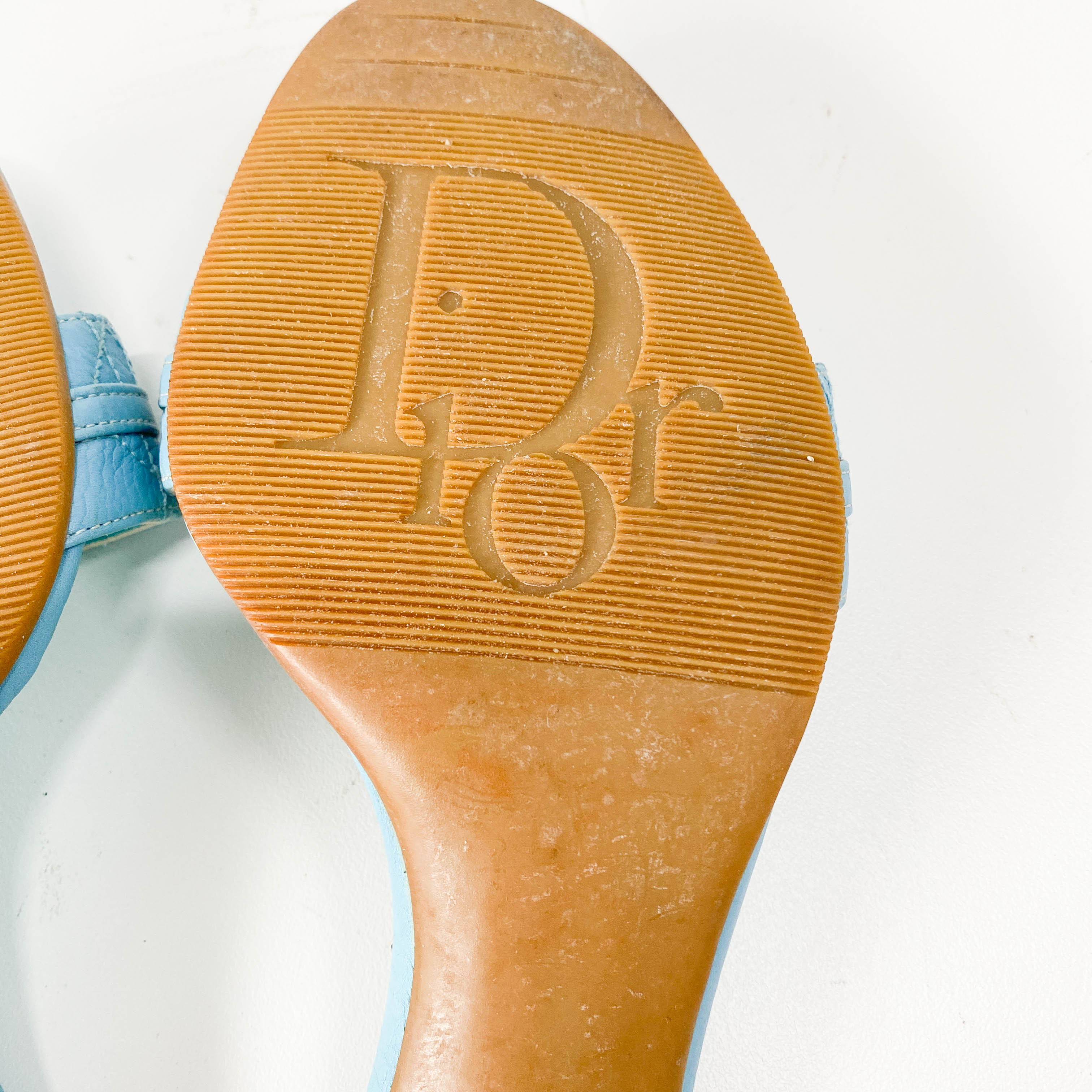 Light Blue Leather Sandals