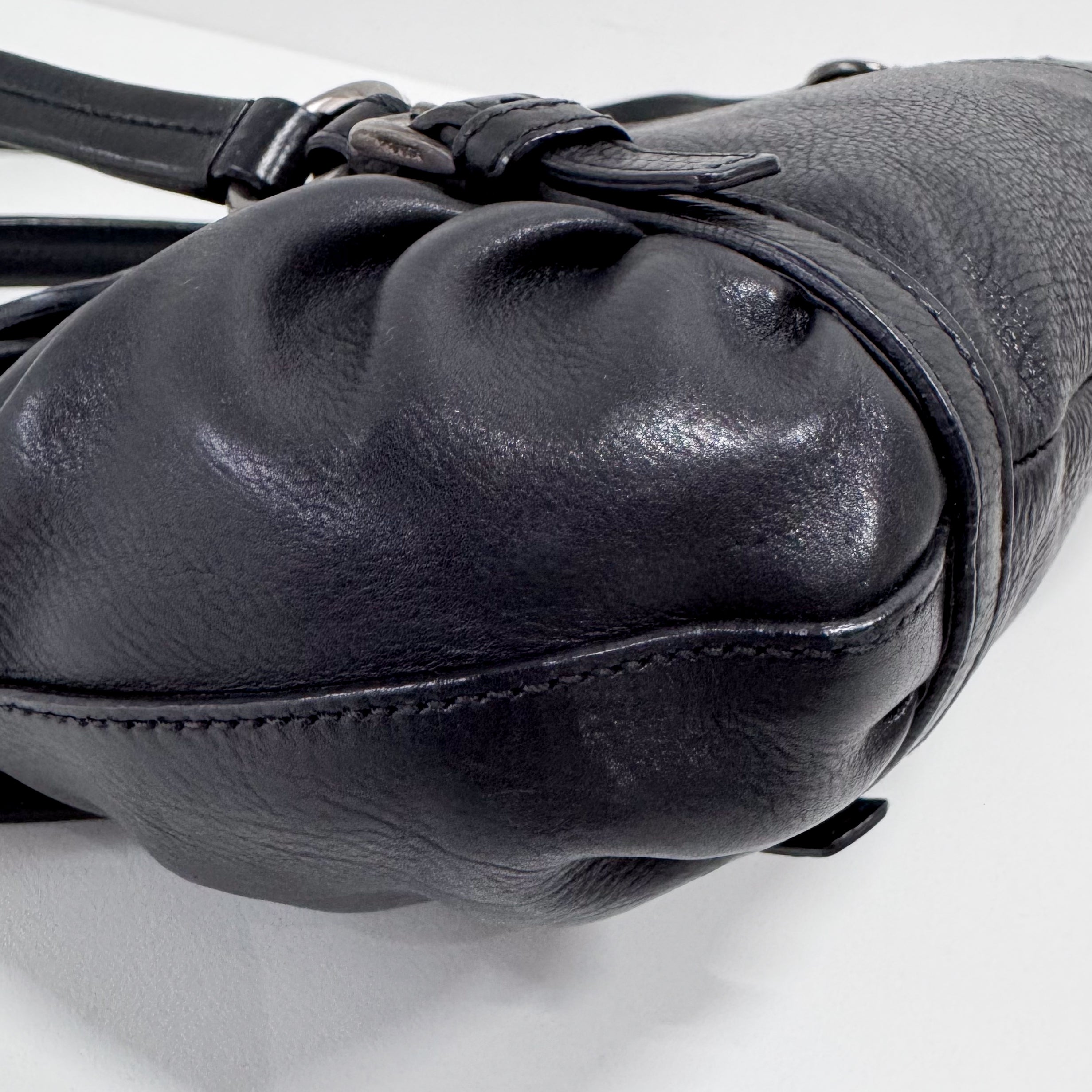 Black Leather Shoulder Bag