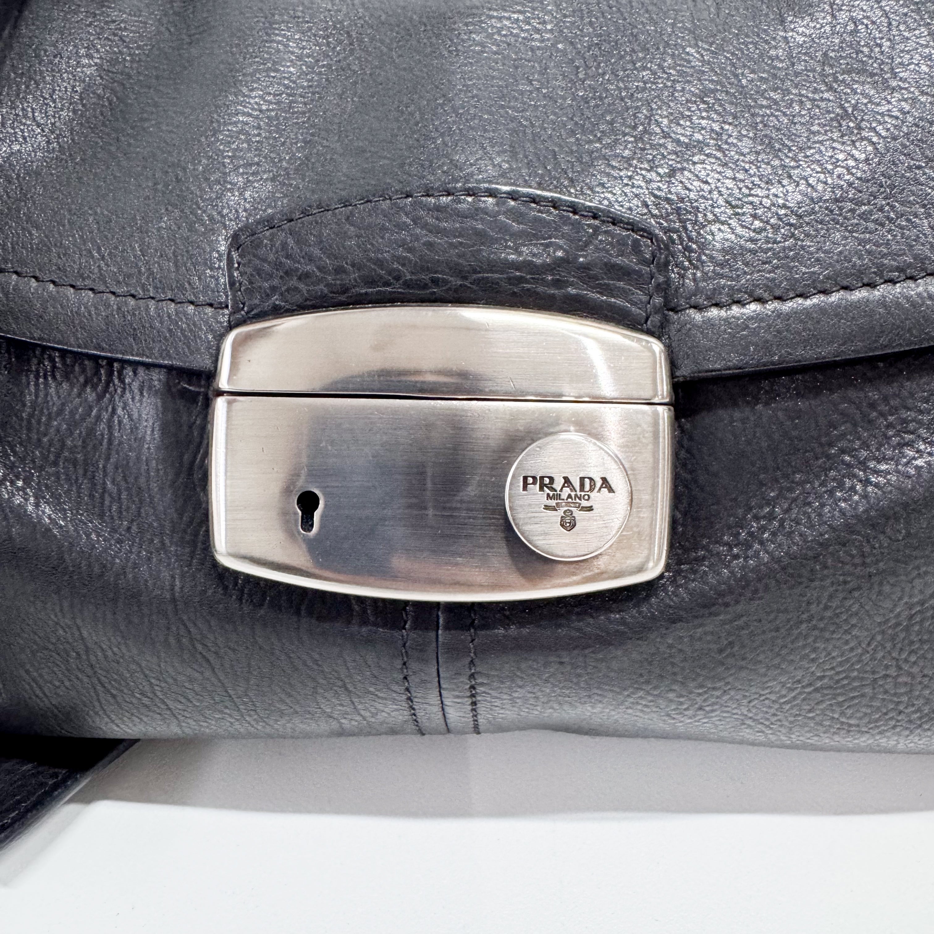 Black Leather Shoulder Bag