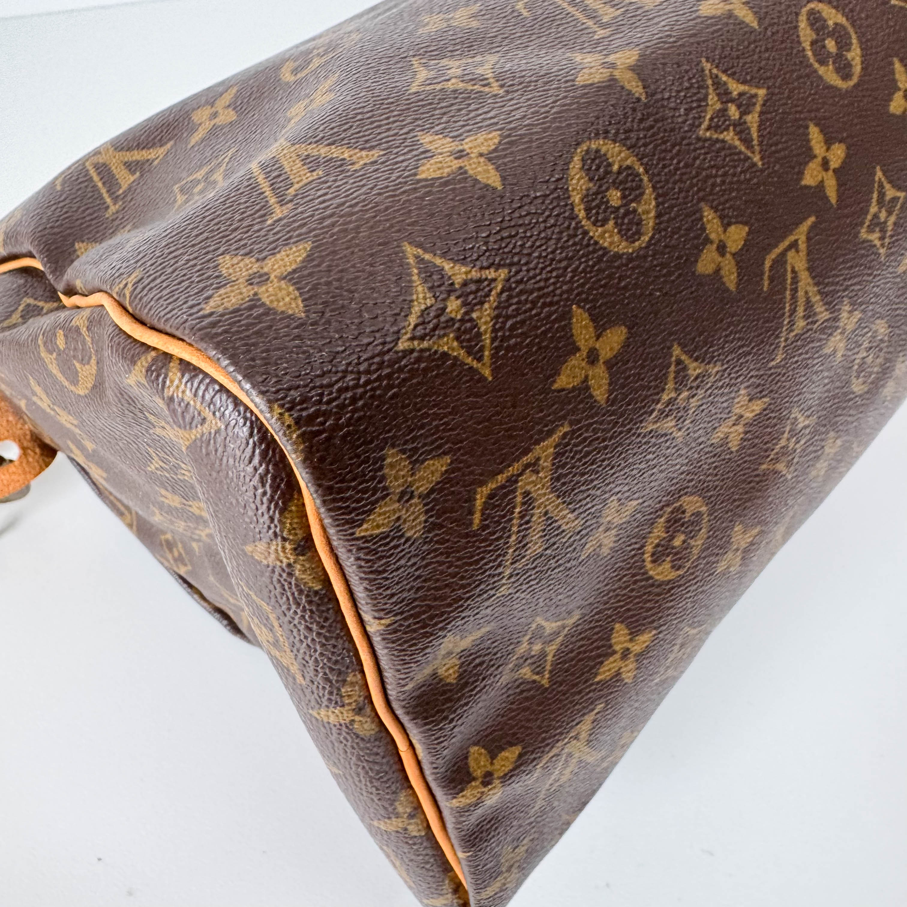 Monogram Speedy 30 Brown Canvas Leather Bag