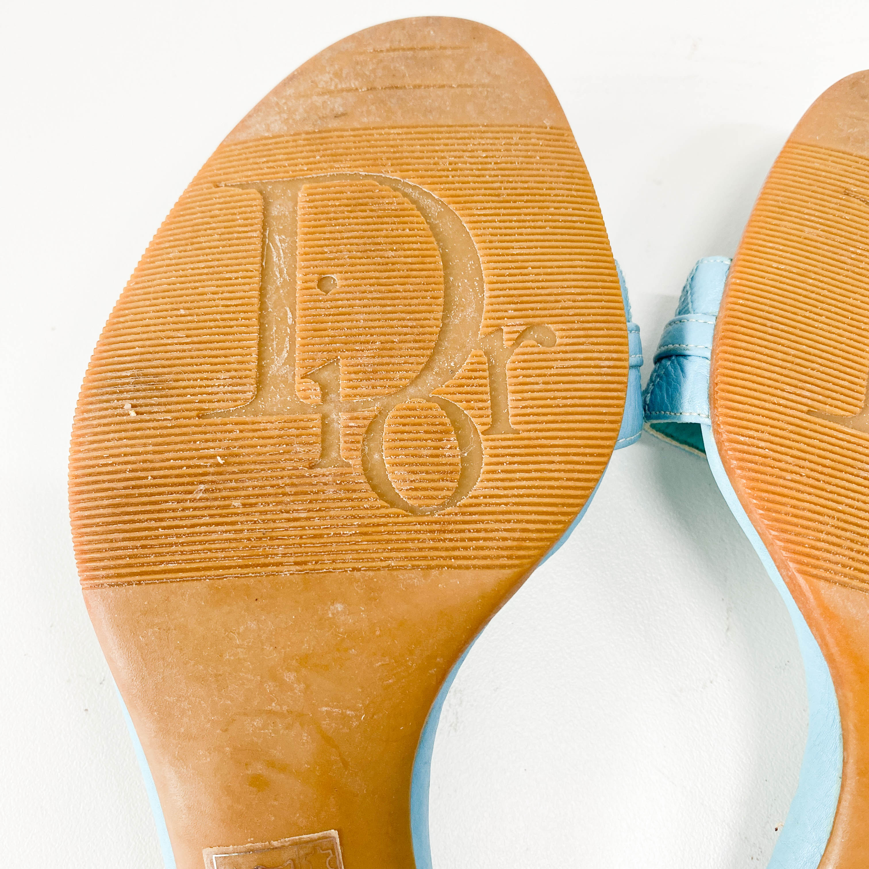 Light Blue Leather Sandals