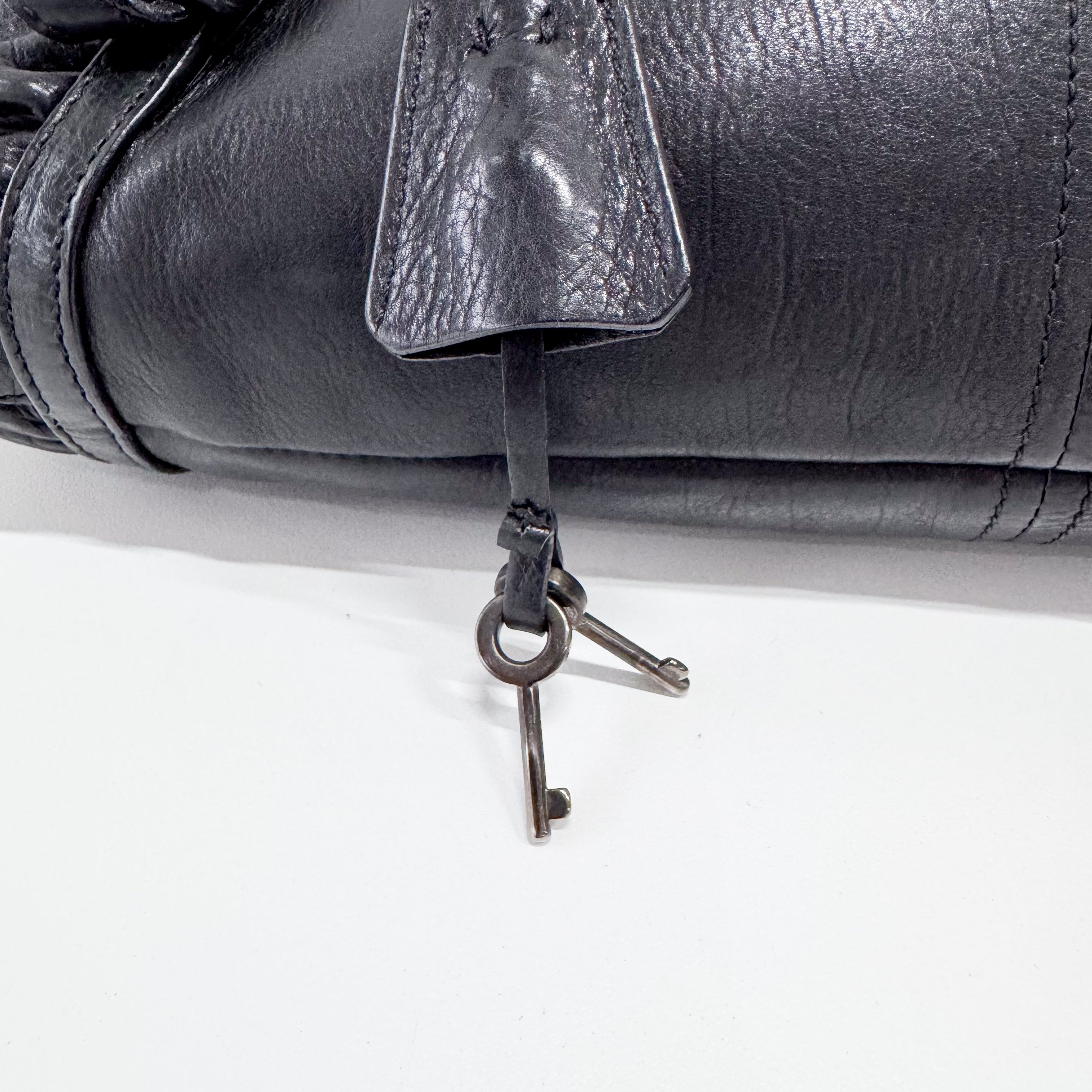 Black Leather Shoulder Bag