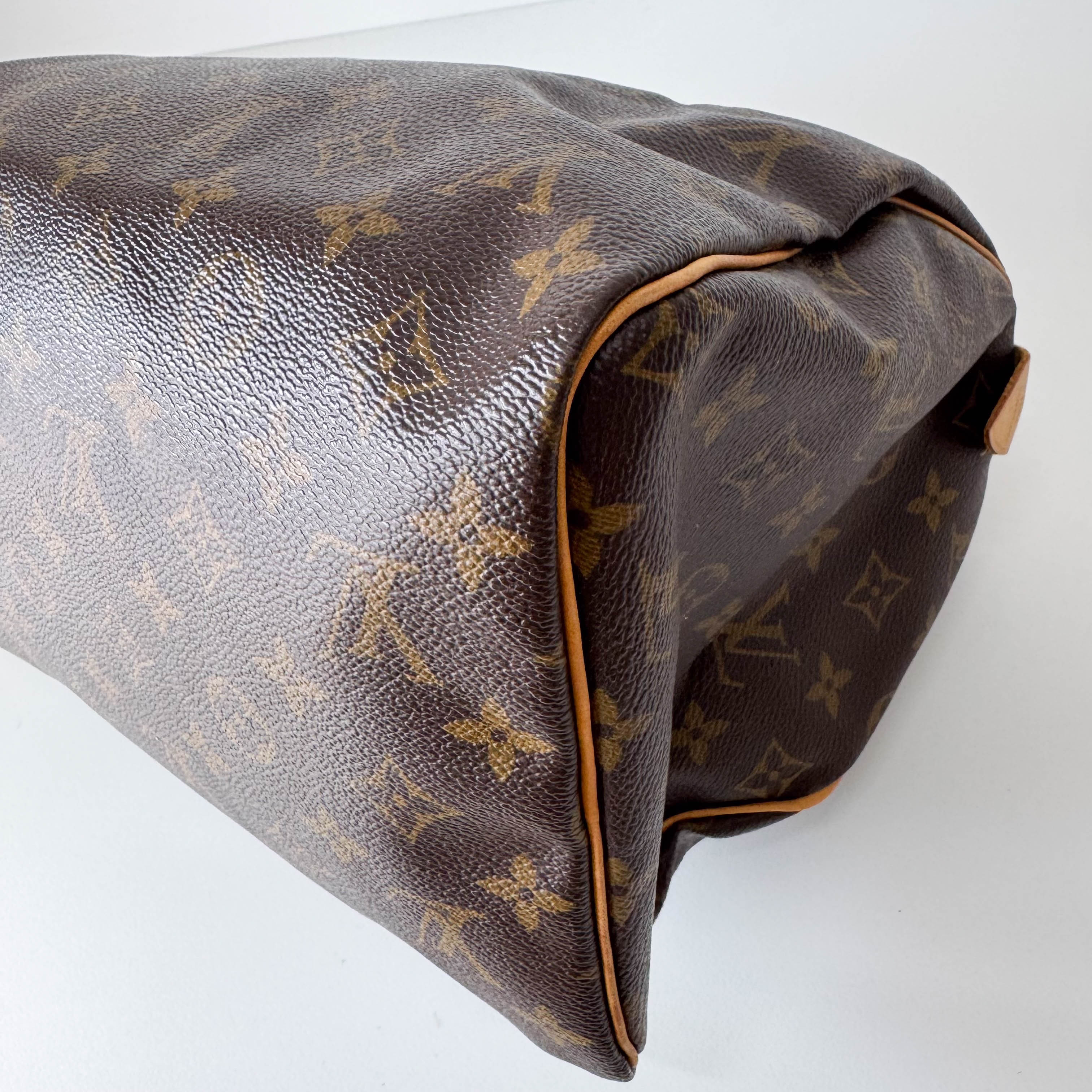 Monogram Speedy 30 Brown Canvas Leather Bag