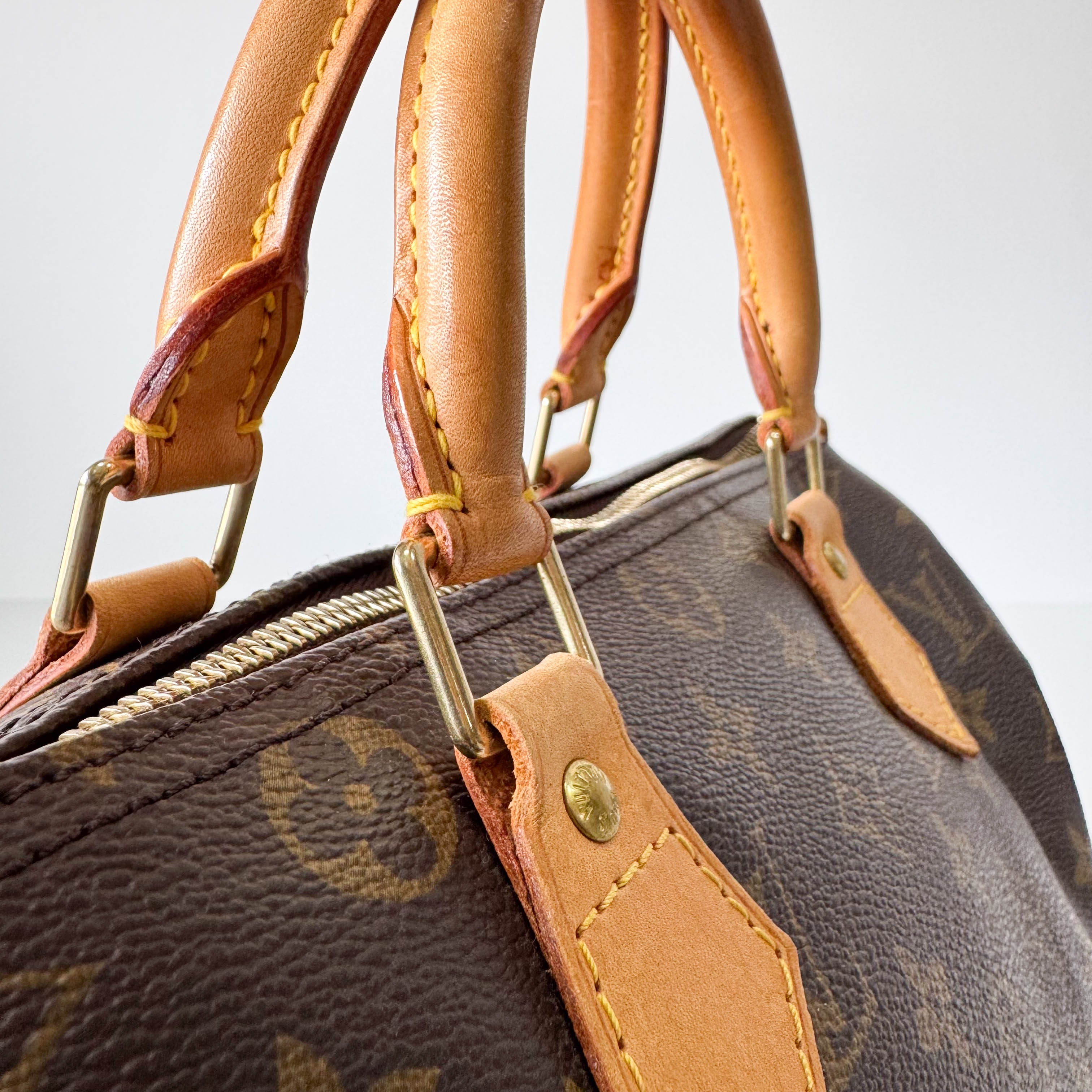 Monogram Speedy 30 Brown Canvas Leather Bag