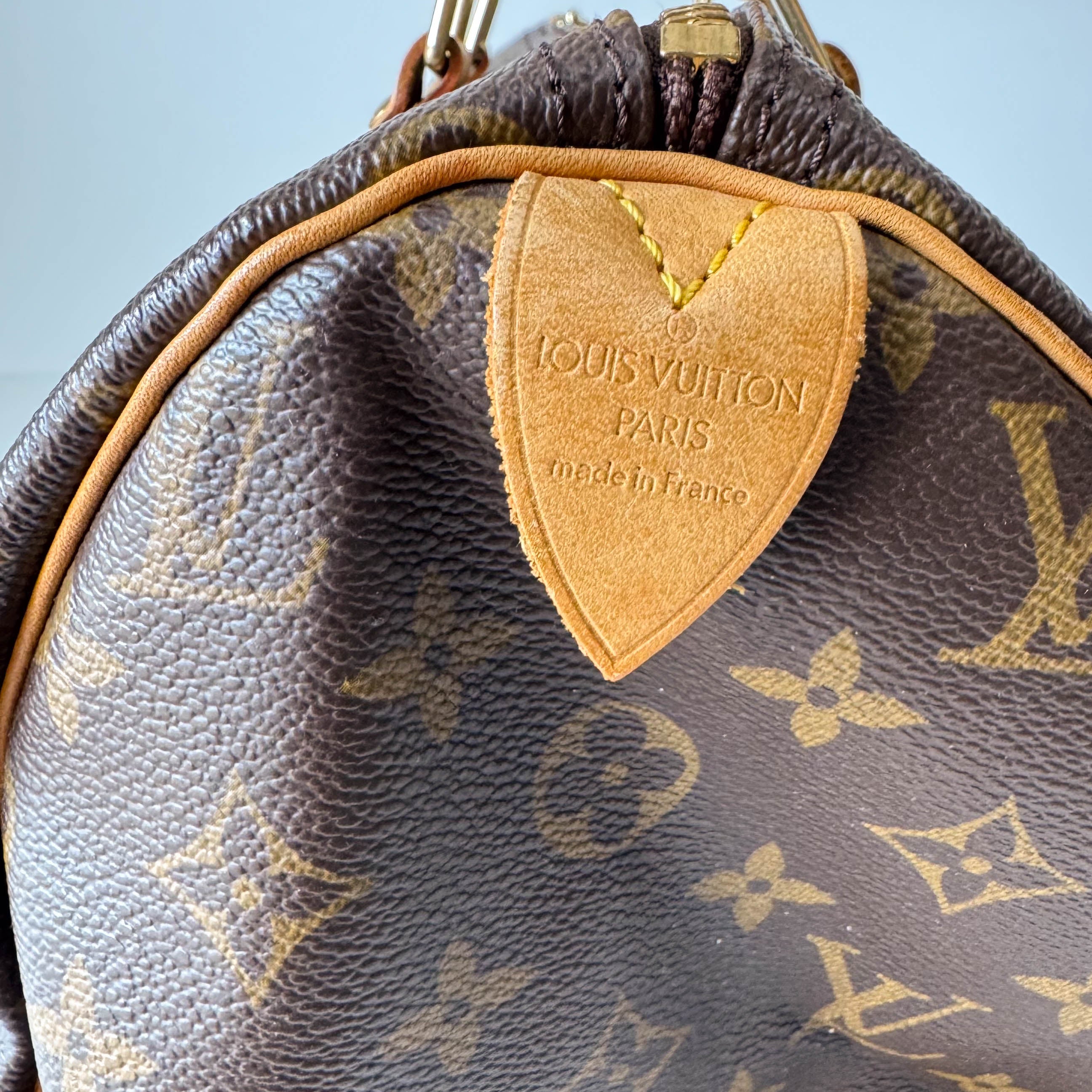 Monogram Speedy 30 Brown Canvas Leather Bag