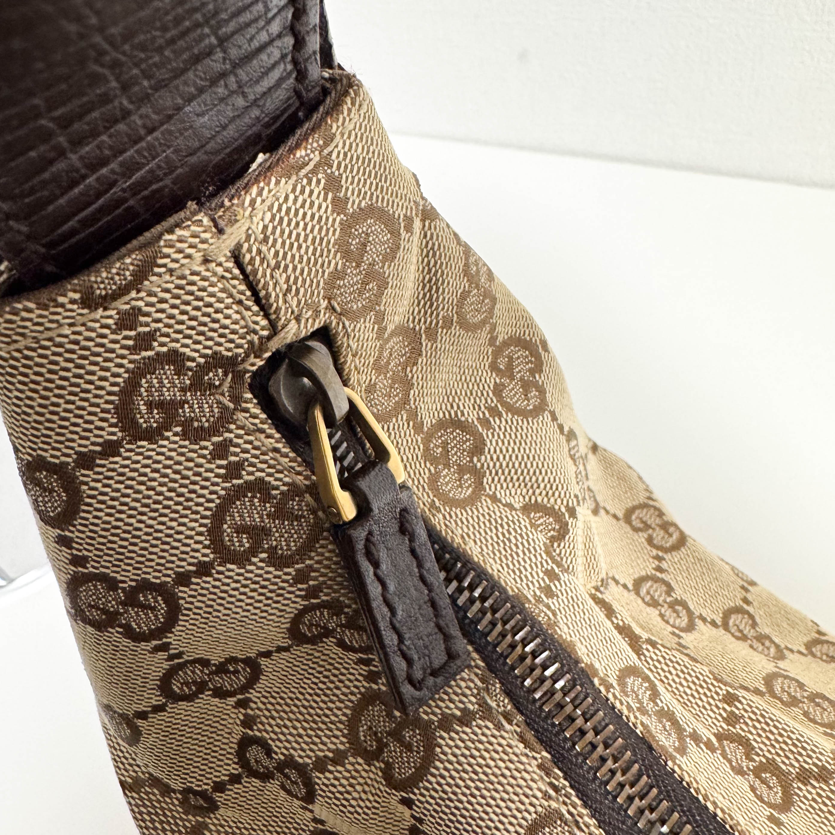 Horsebit GG Canvas Beige Hobo Shoulder Bag