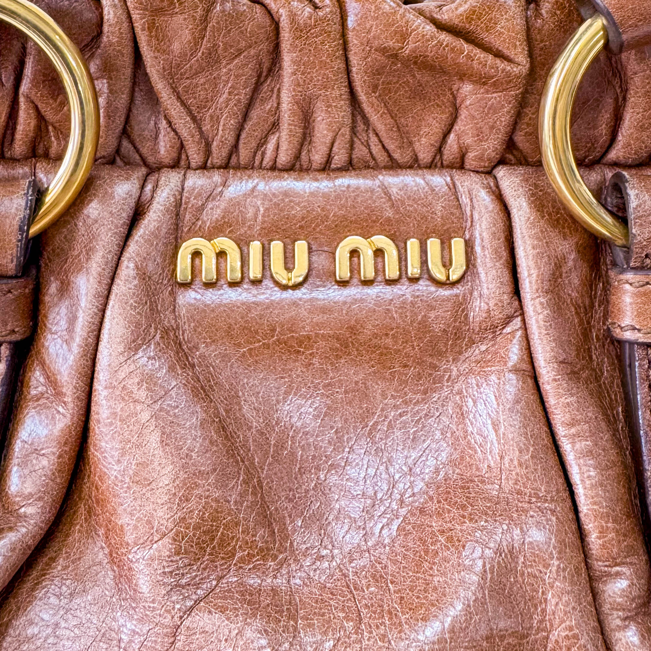 Vitello Bauletto Brown Leather Bag