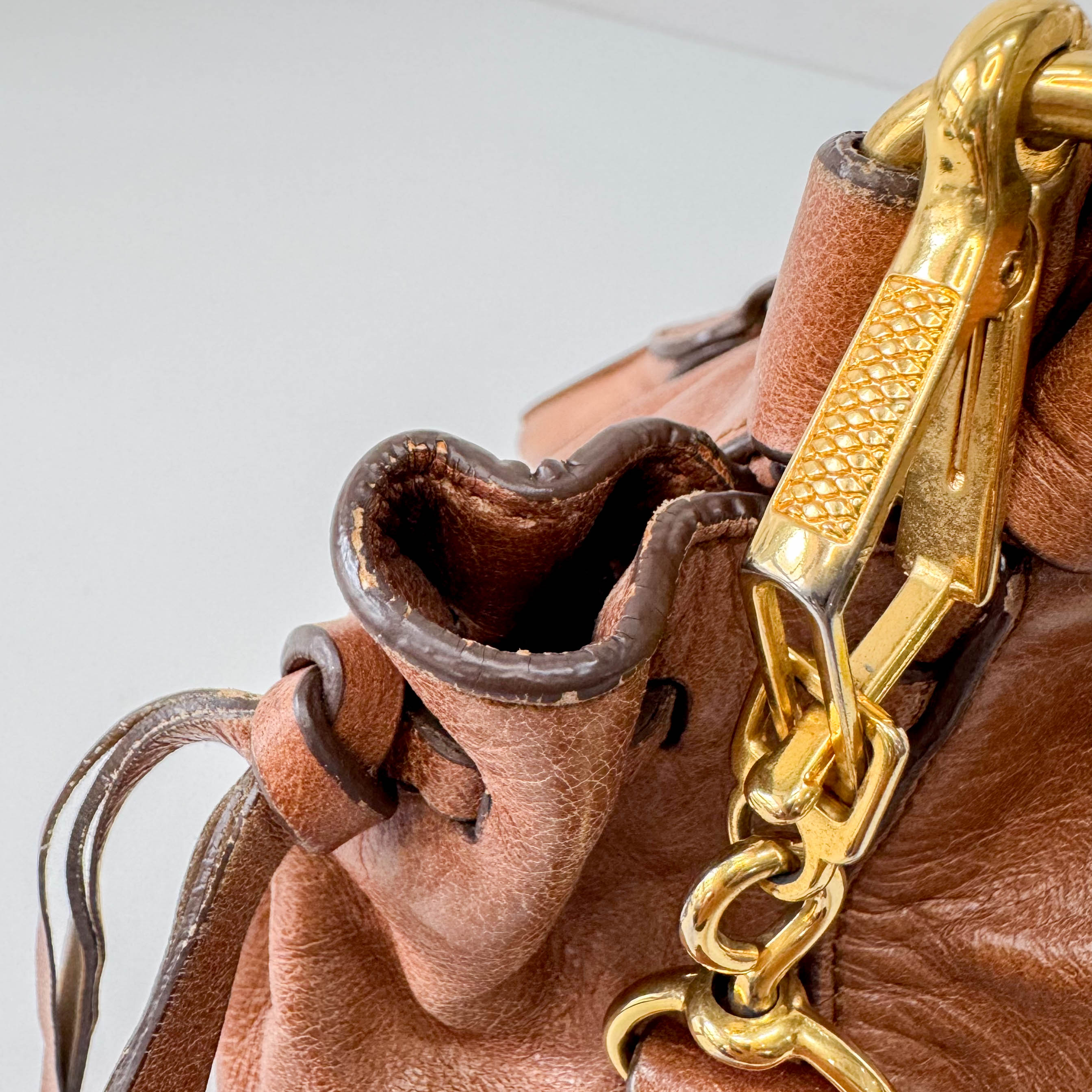 Vitello Bauletto Brown Leather Bag