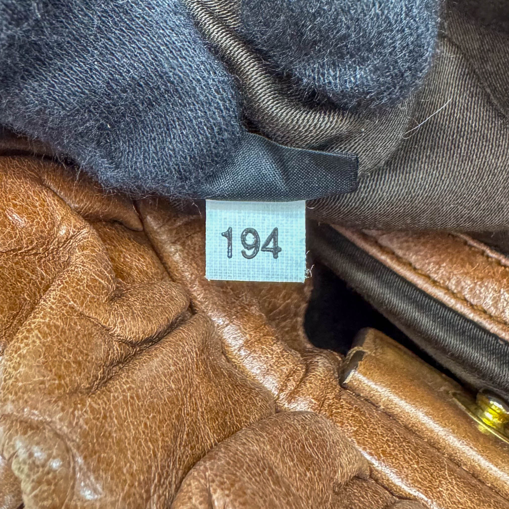 Vitello Bauletto Brown Leather Bag