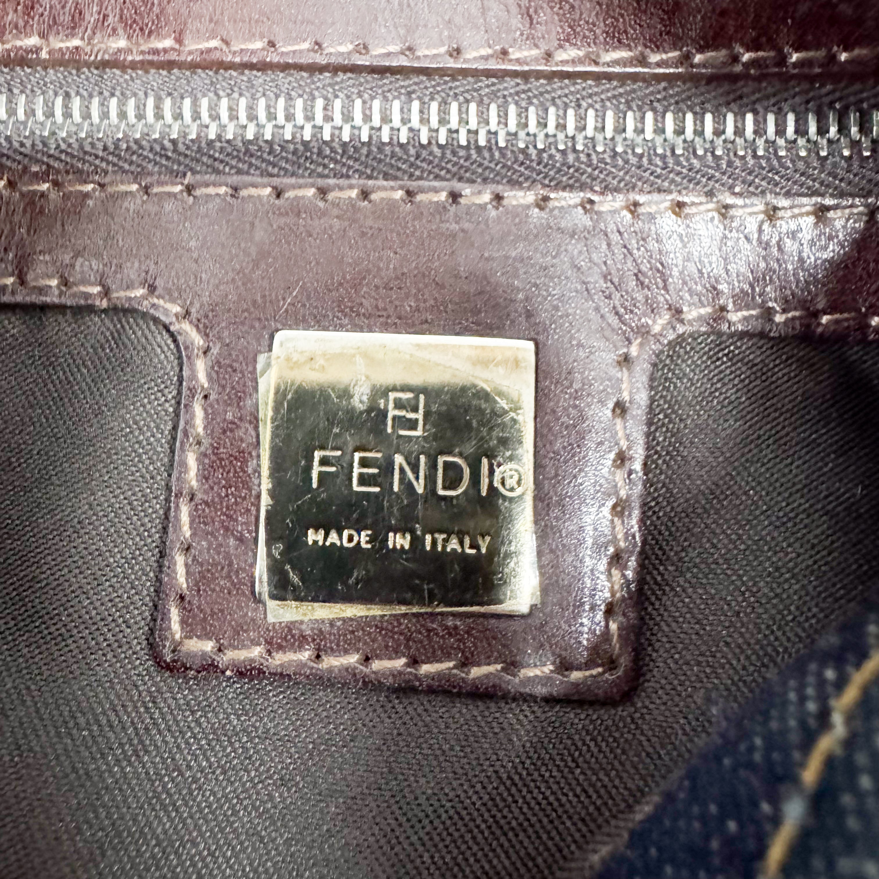 Baguette Denim Shoulder Bag