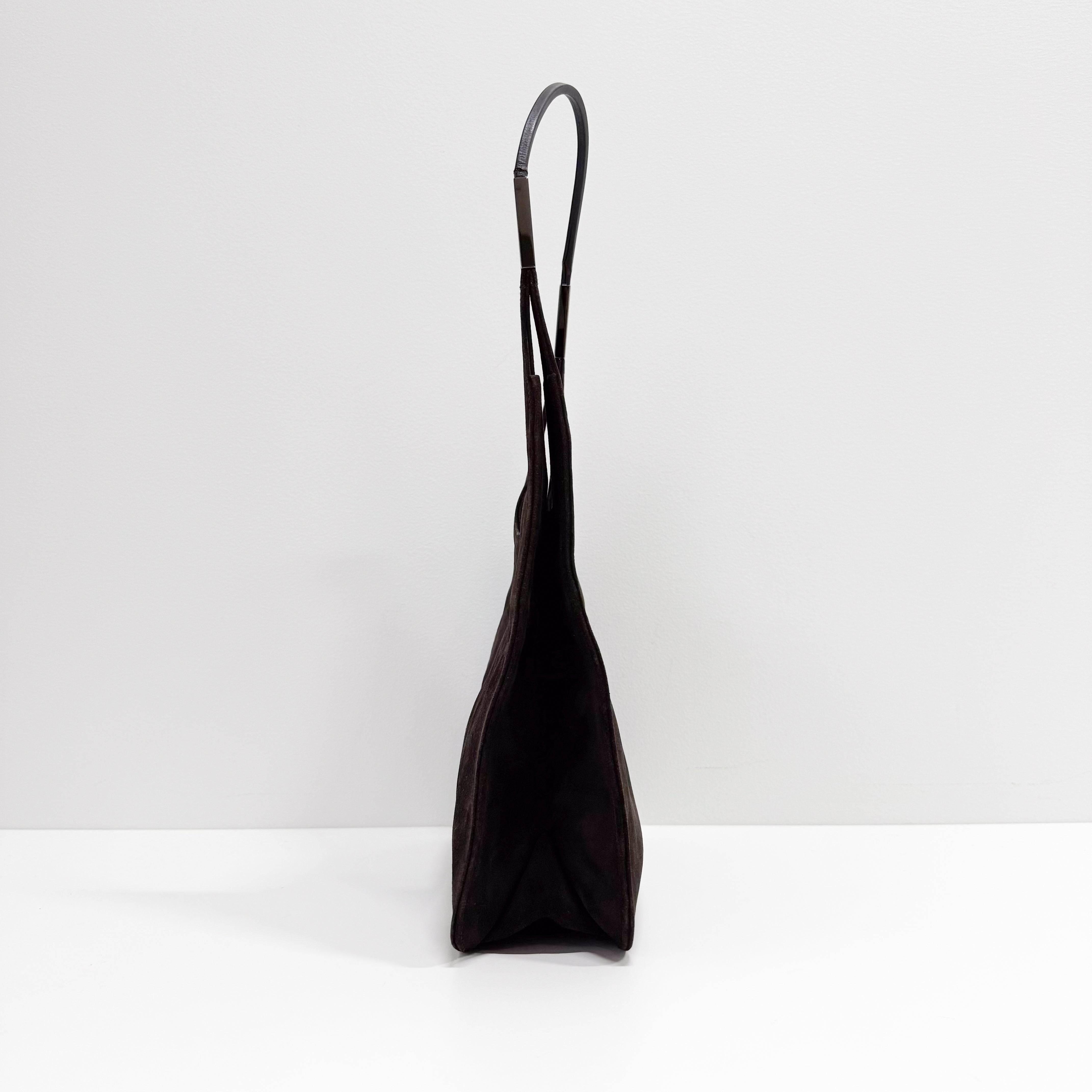 Suede Brown Hobo Shoulder Bag