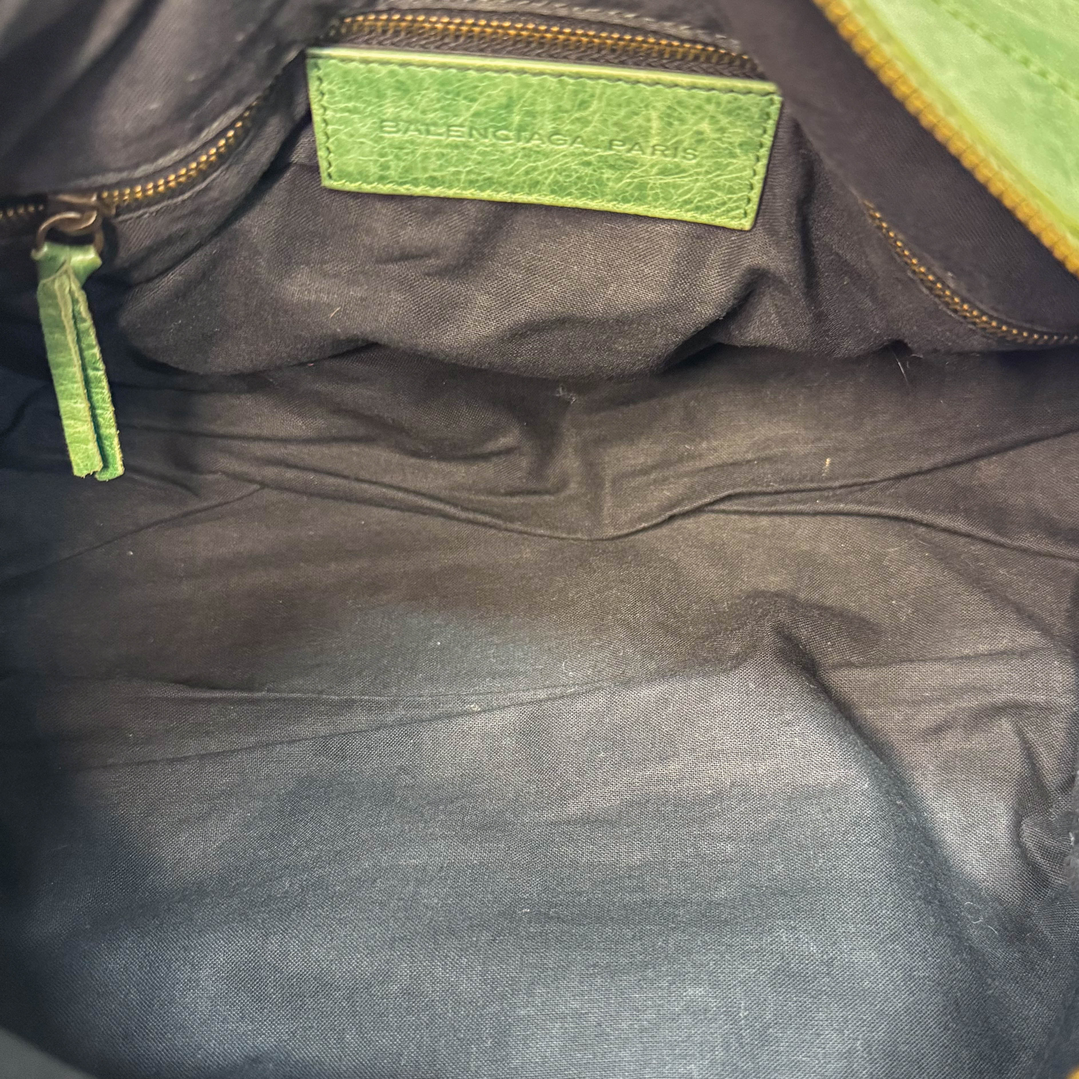 Motocross Twiggy Green Leather Bag