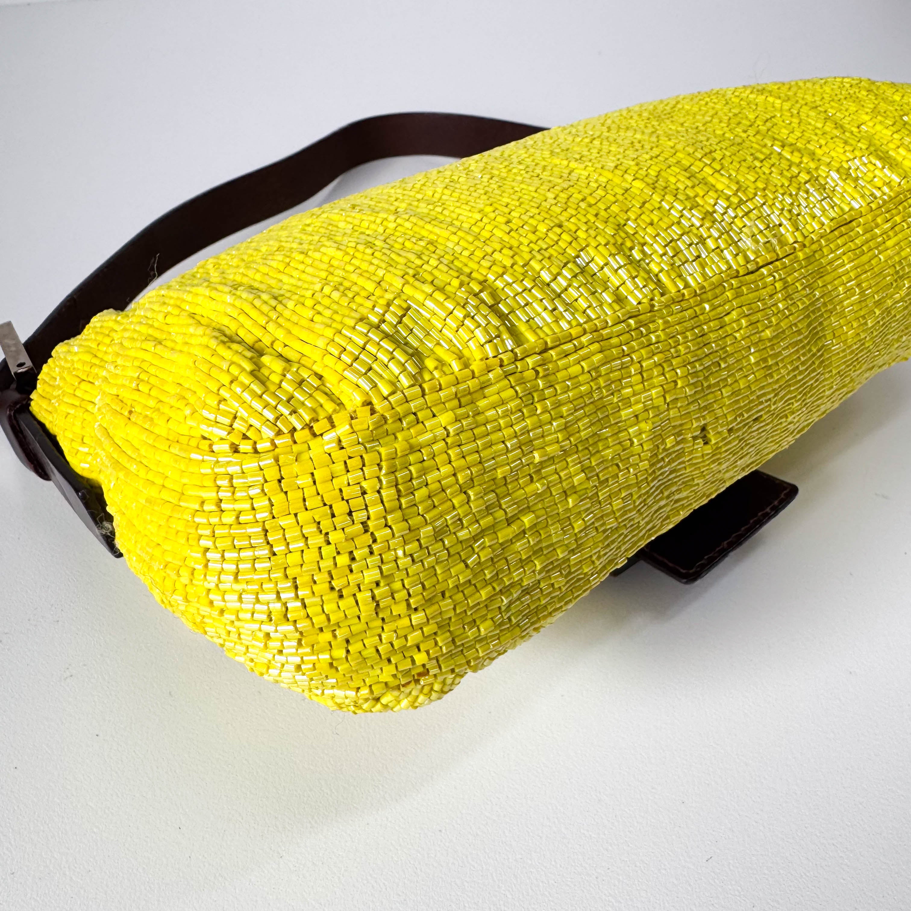Baguette Yellow Beaded Shoulder Bag