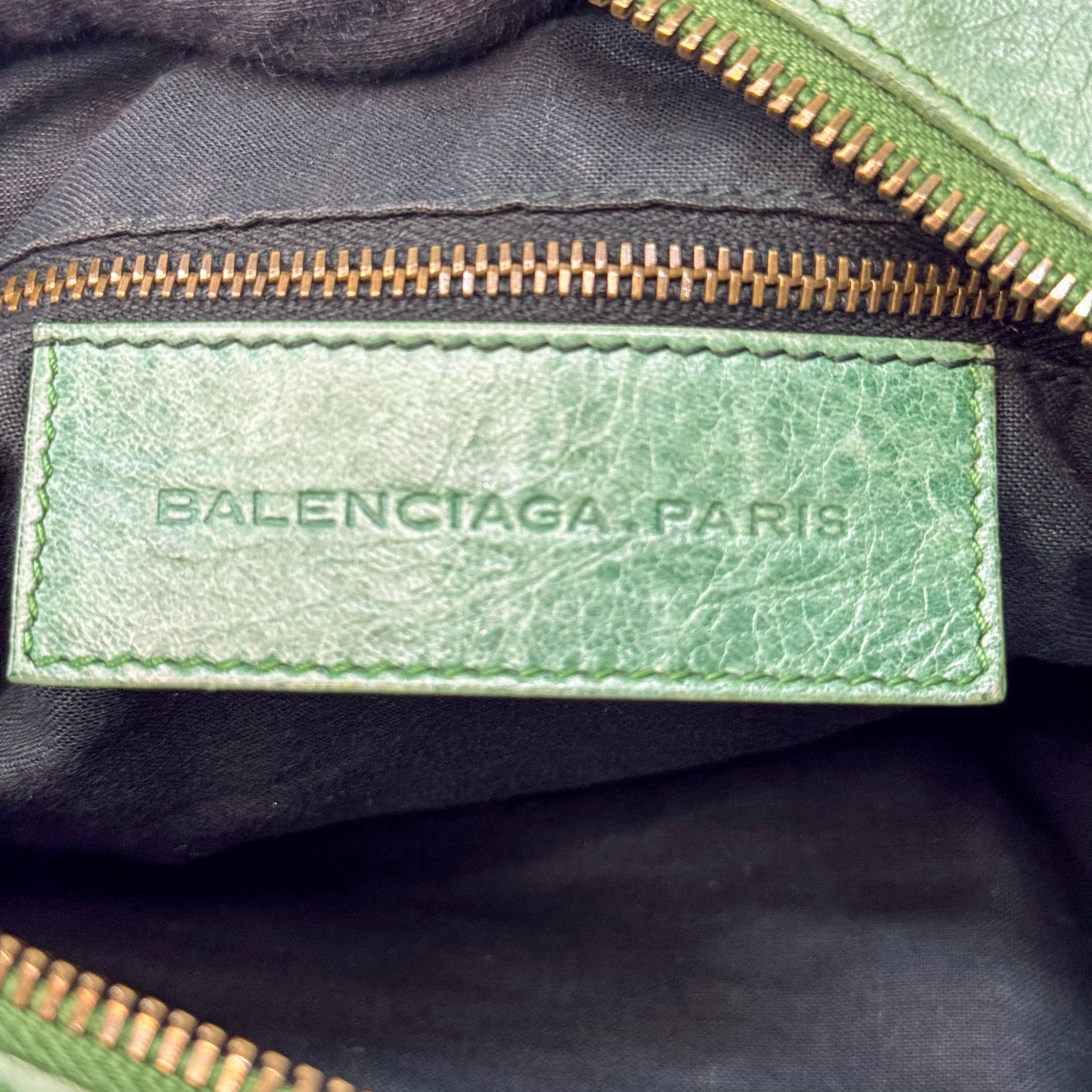 Motocross Twiggy Green Leather Bag