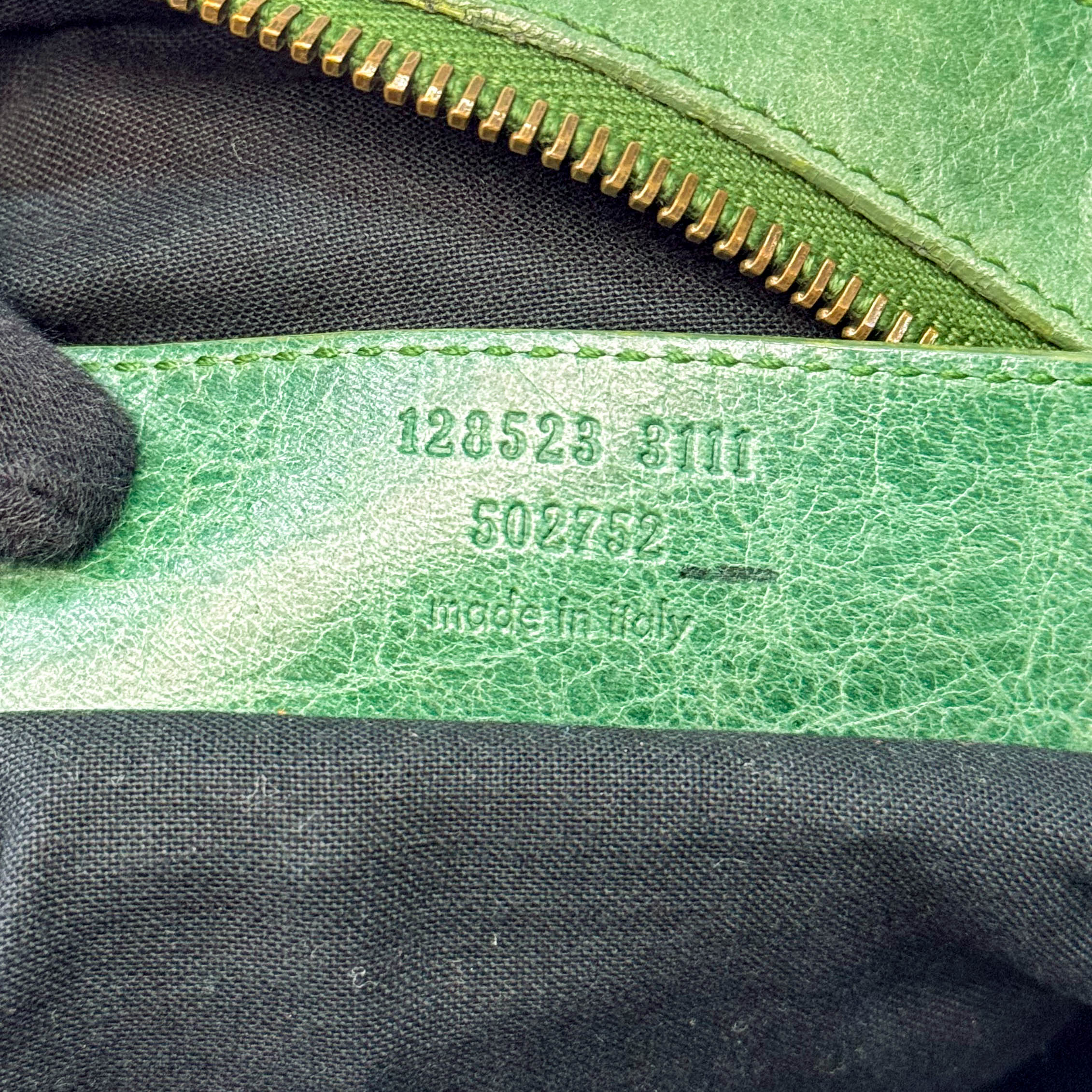 Motocross Twiggy Green Leather Bag