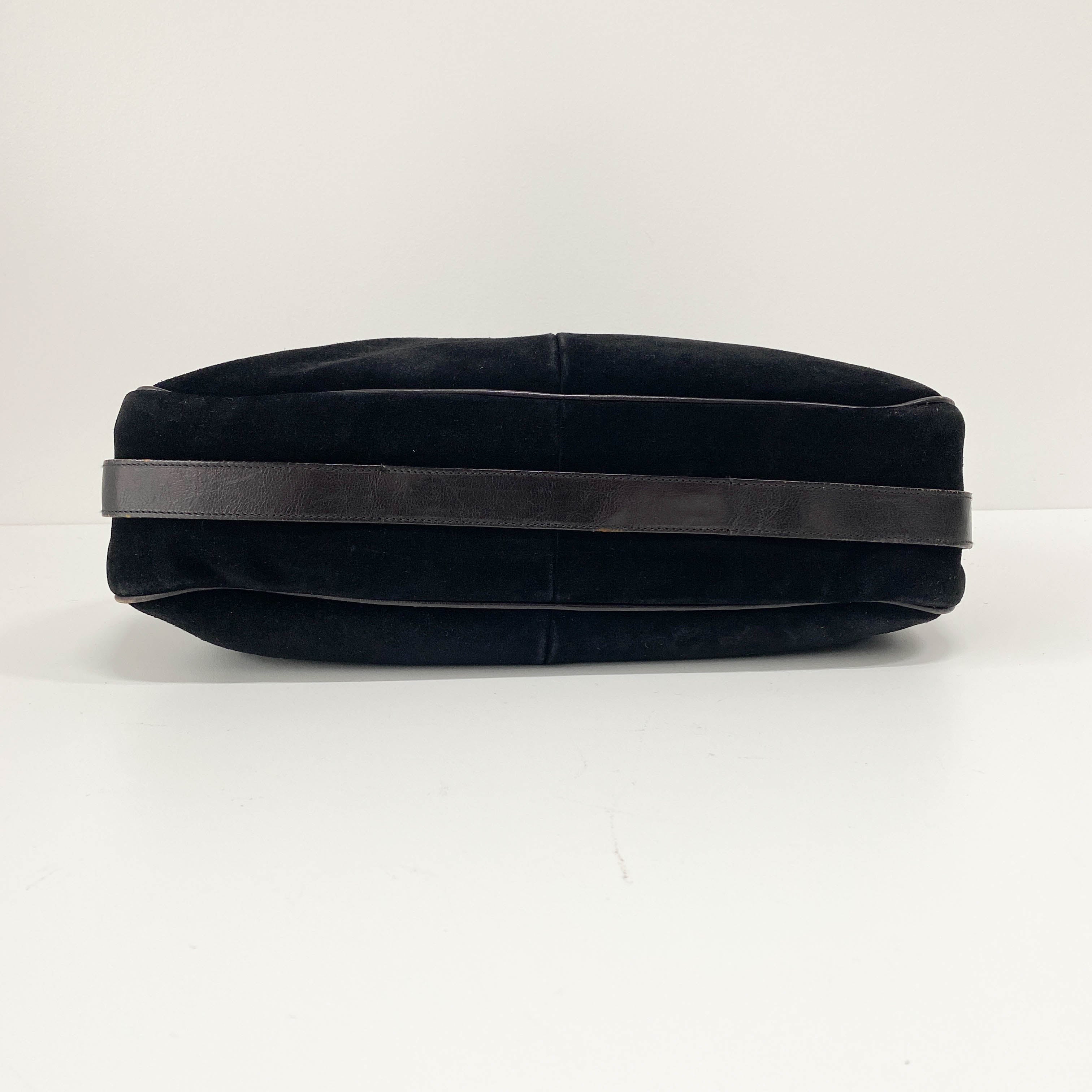 Mombasa Black Suede Shoulder Bag