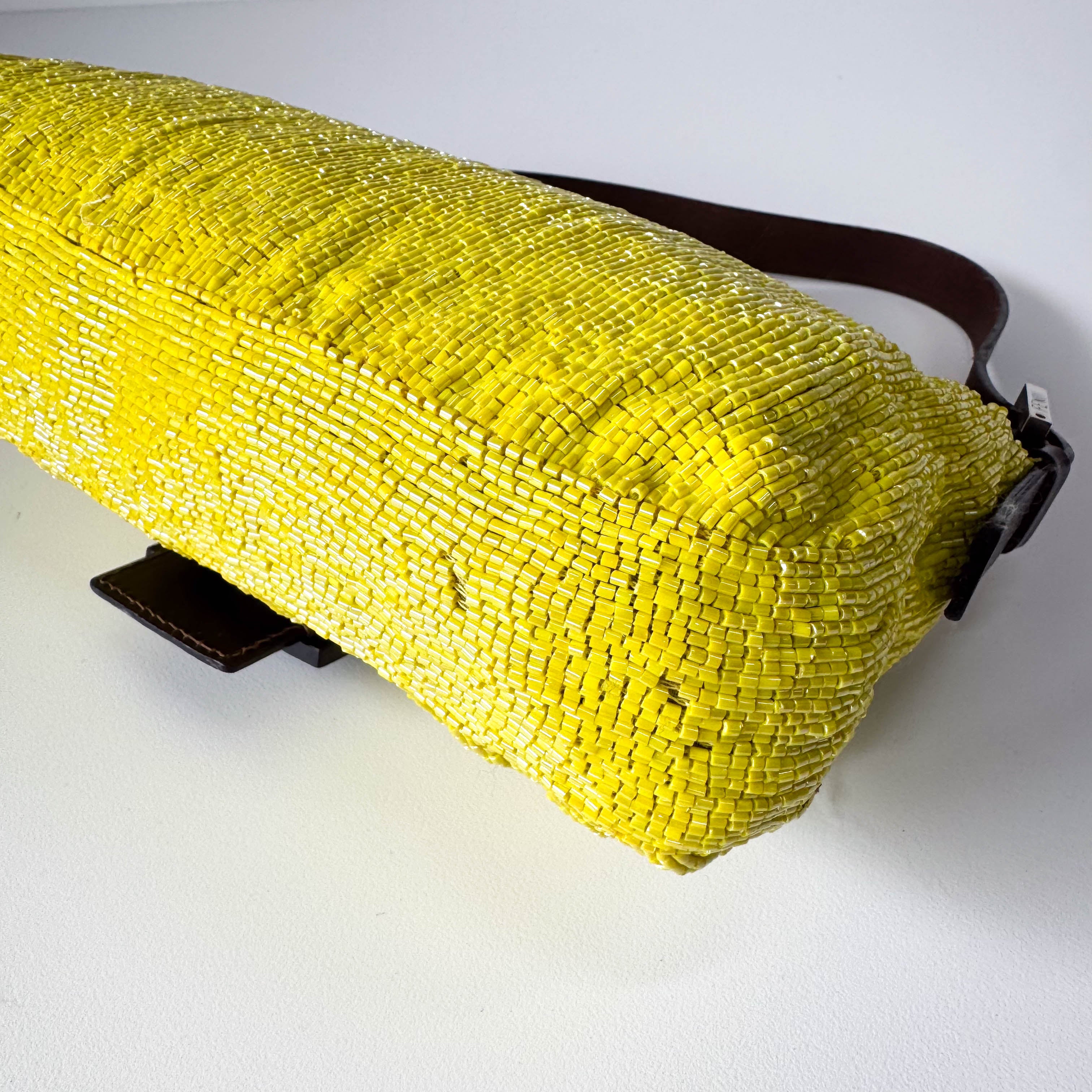 Baguette Yellow Beaded Shoulder Bag