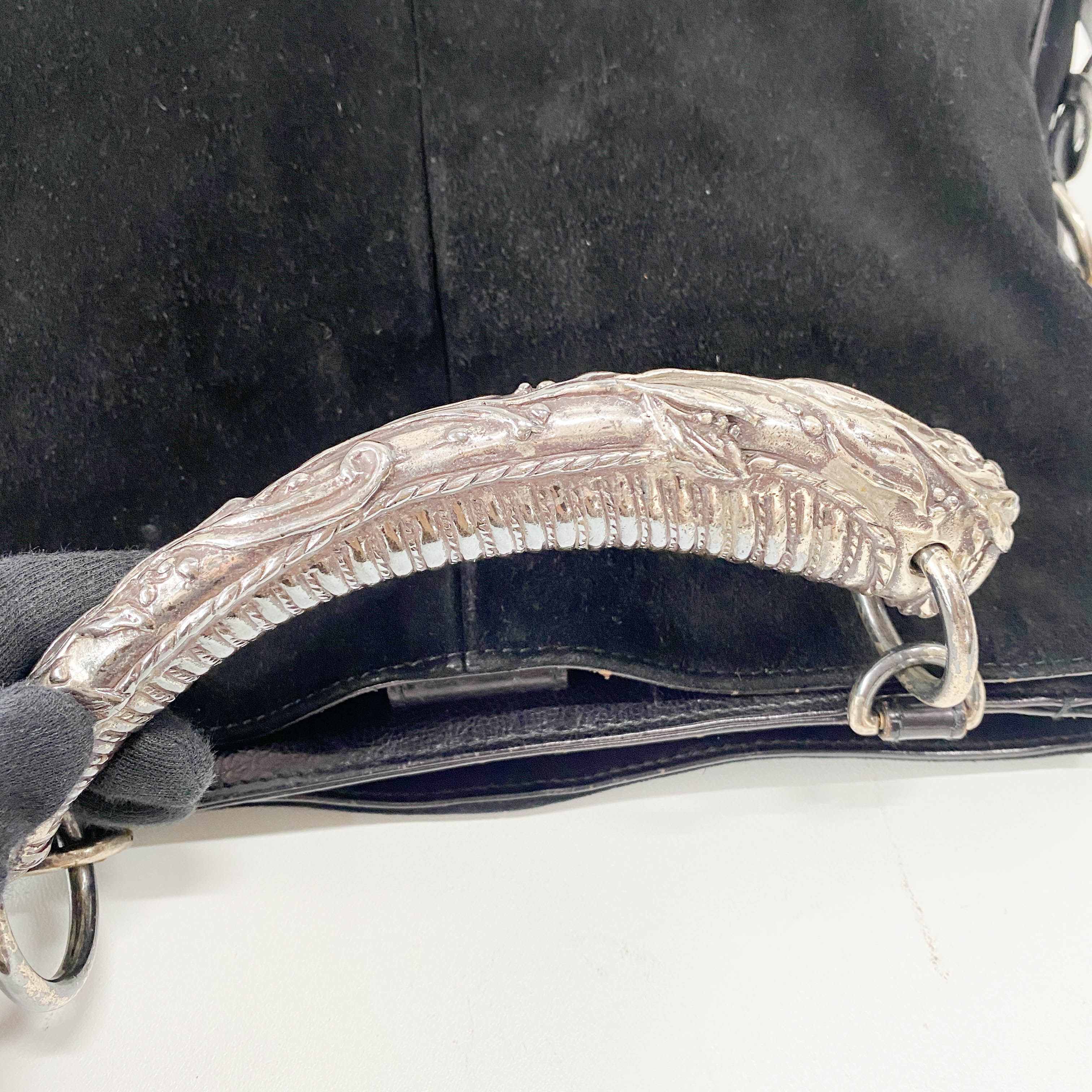 Mombasa Black Suede Shoulder Bag