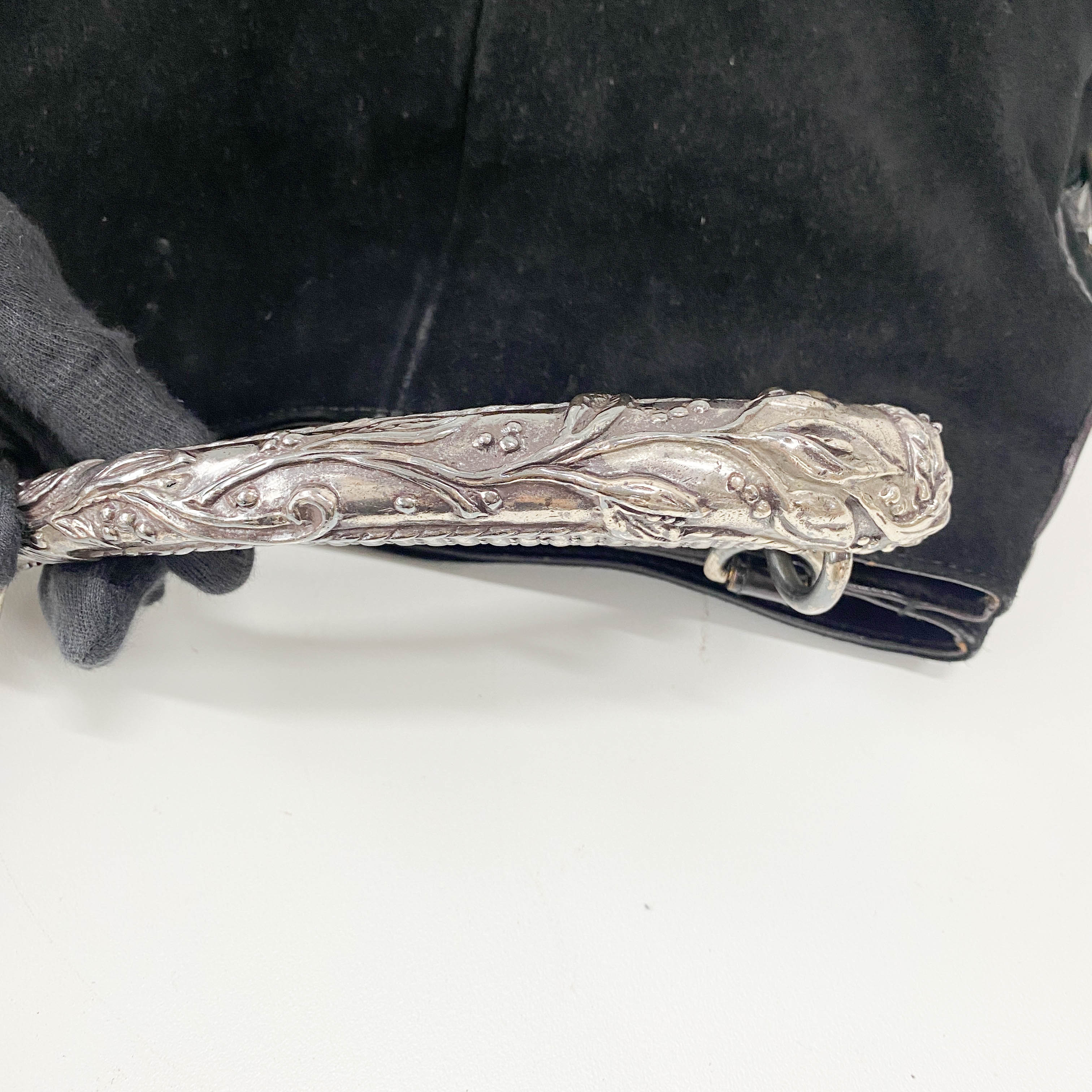 Mombasa Black Suede Shoulder Bag