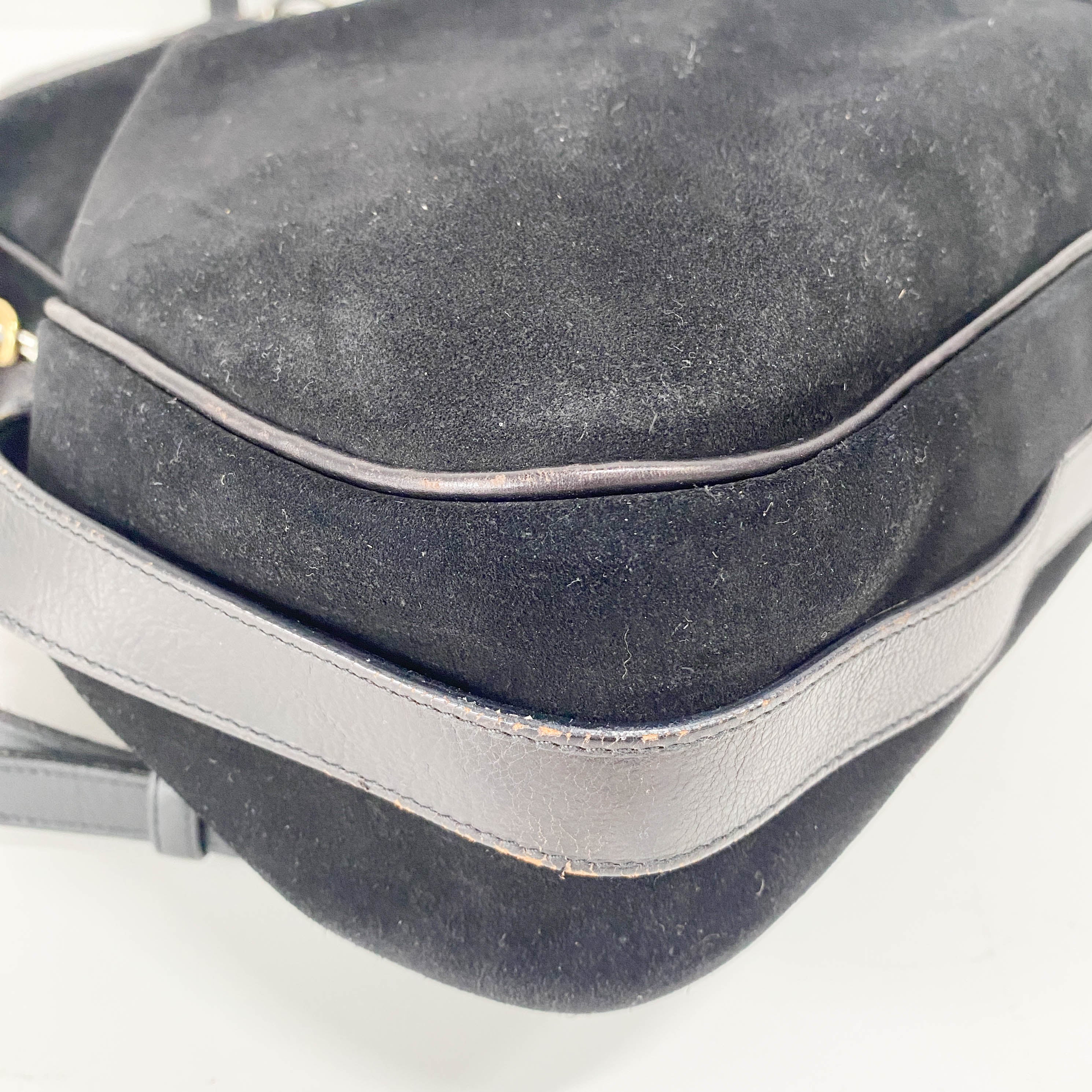 Mombasa Black Suede Shoulder Bag
