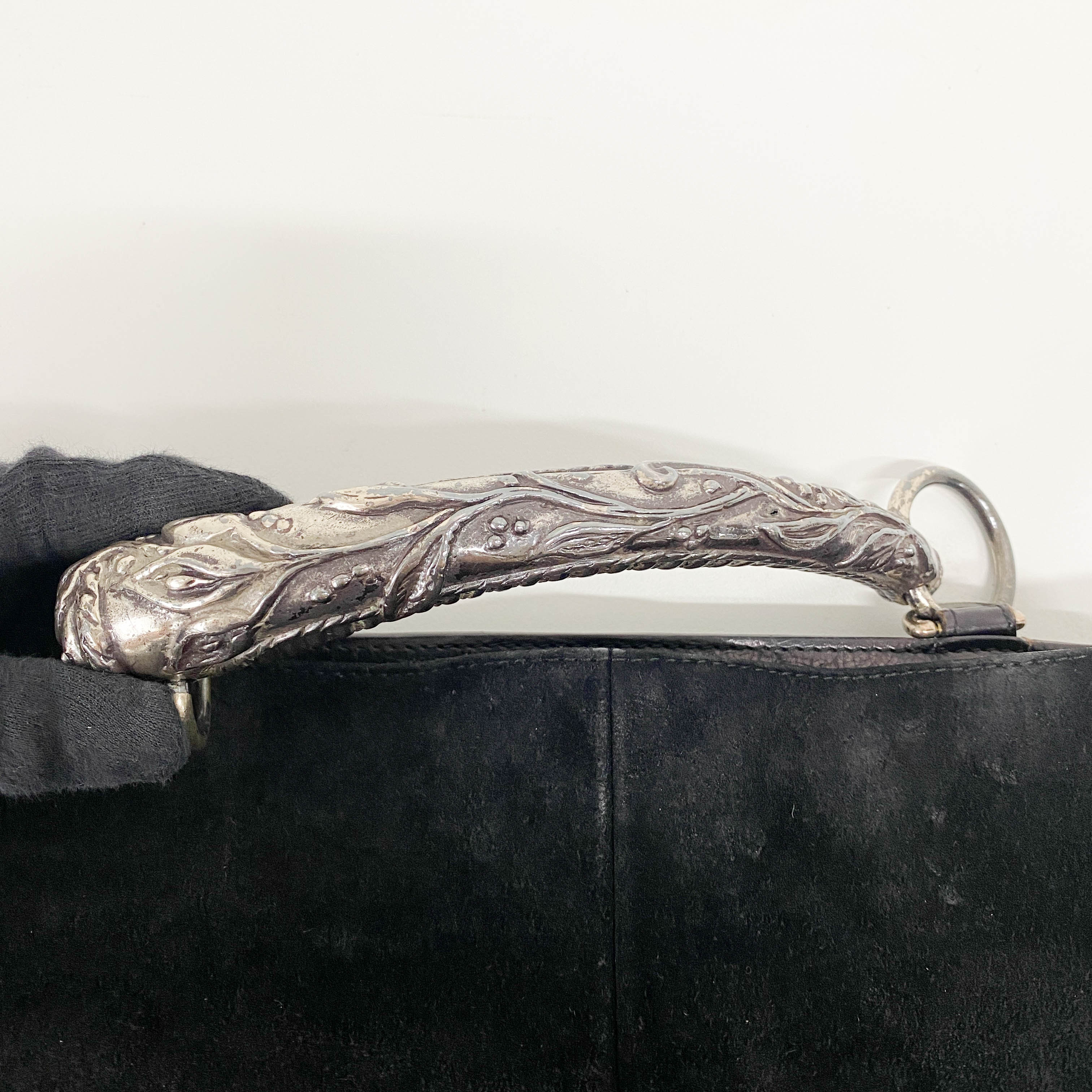 Mombasa Black Suede Shoulder Bag