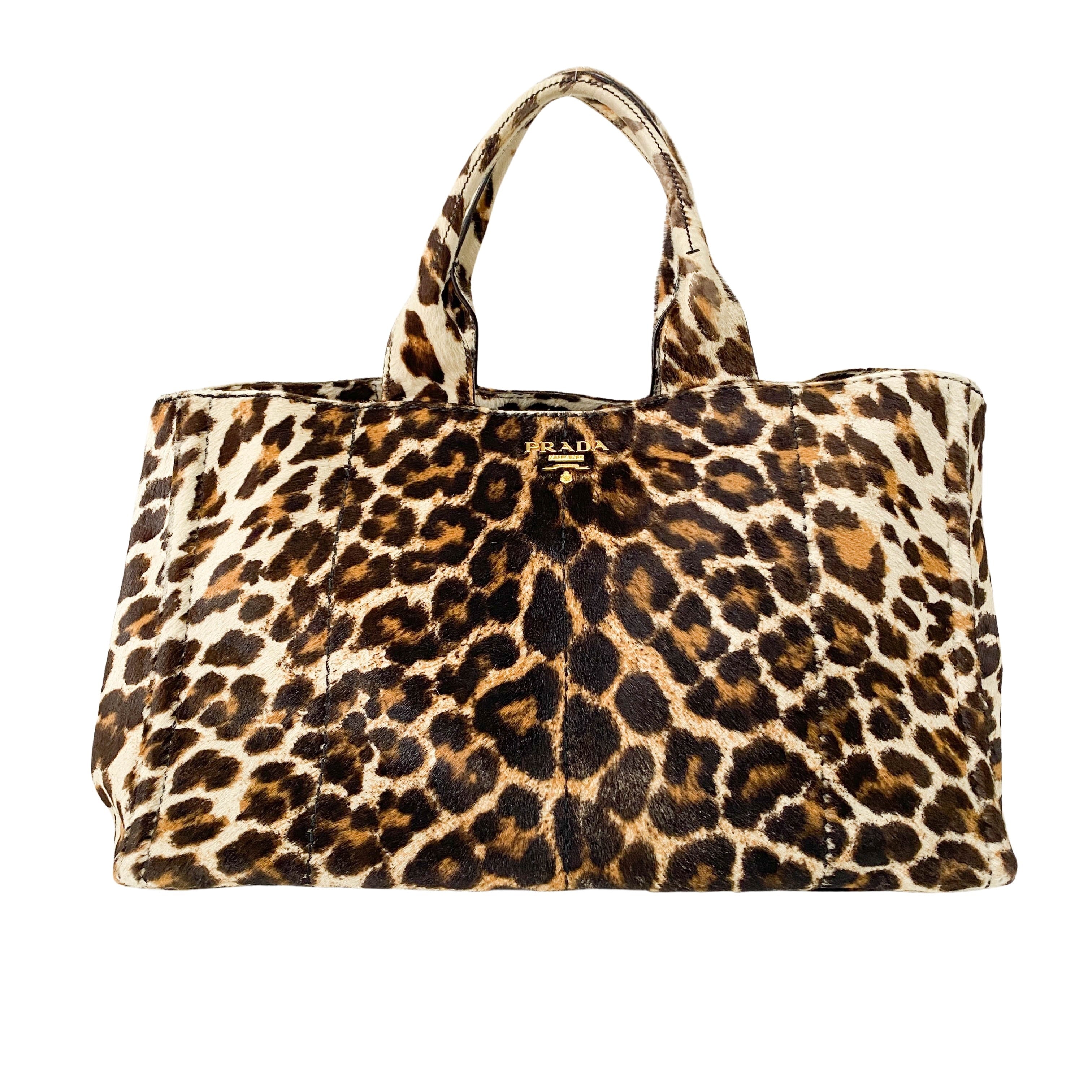 Canapa Leopard Pony Hair Tote Bag