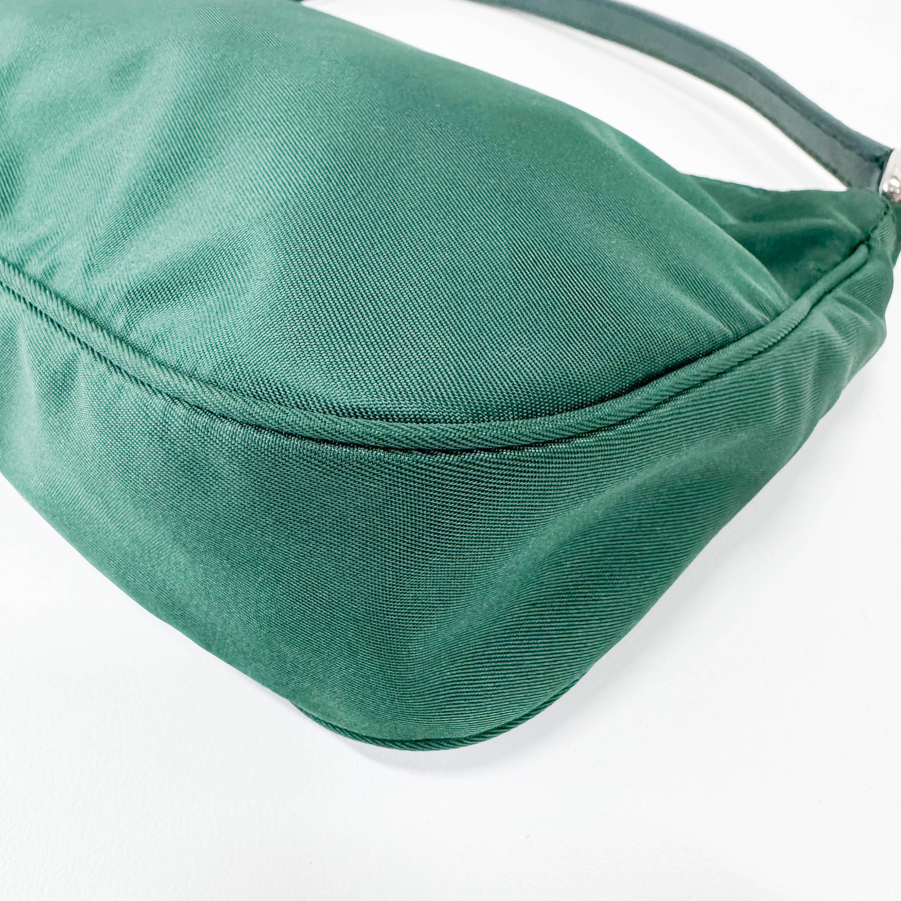 Green Nylon Shoulder Bag