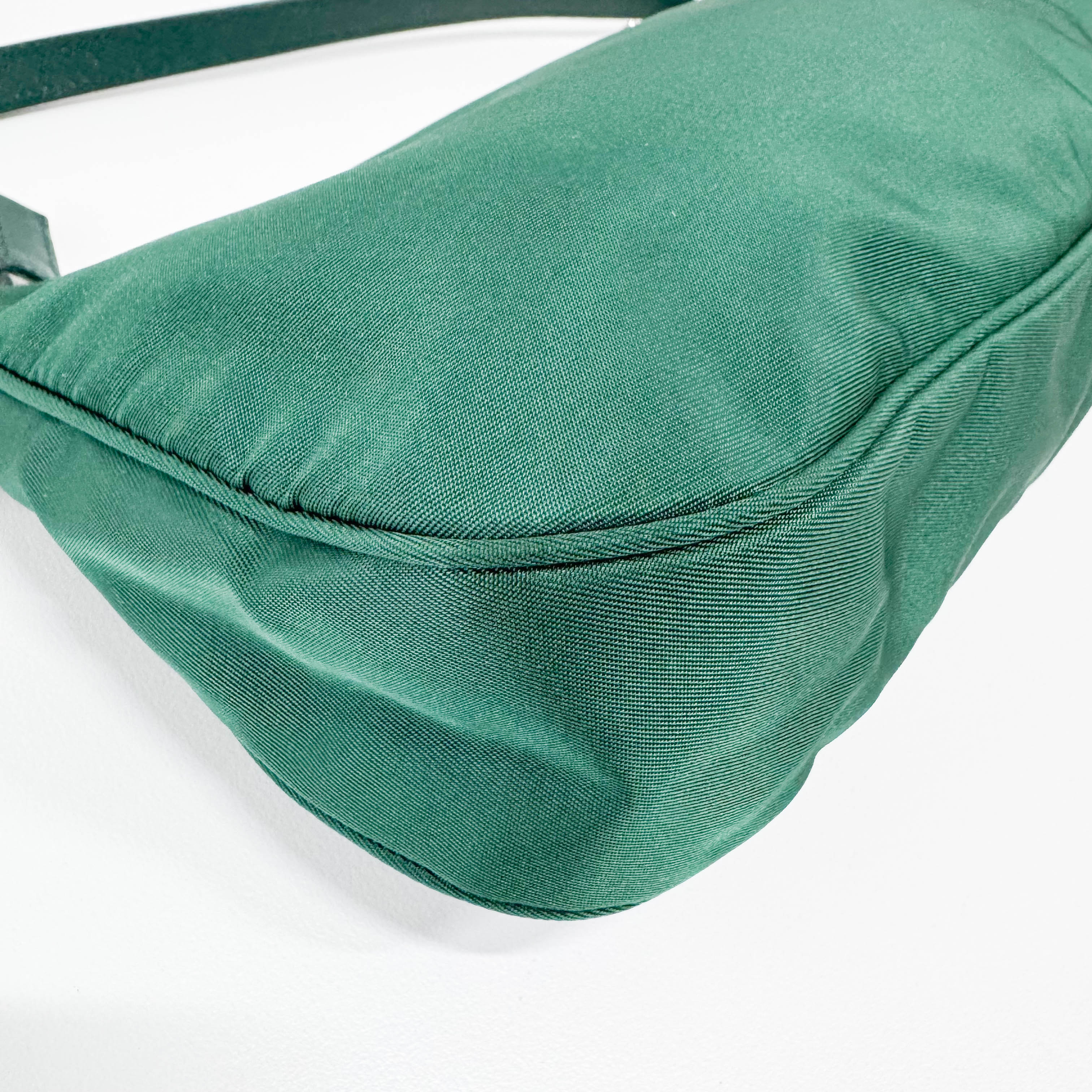 Green Nylon Shoulder Bag