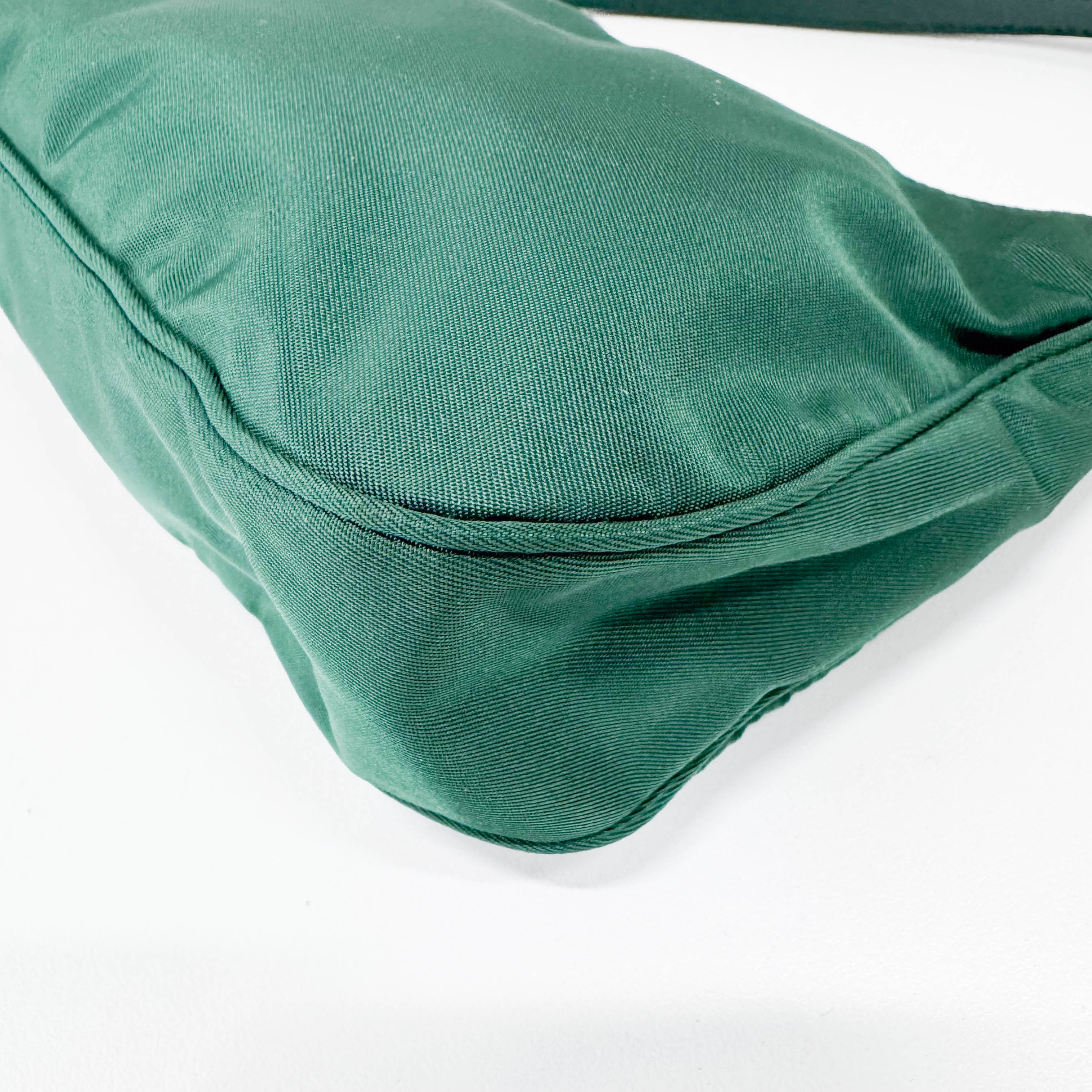 Green Nylon Shoulder Bag