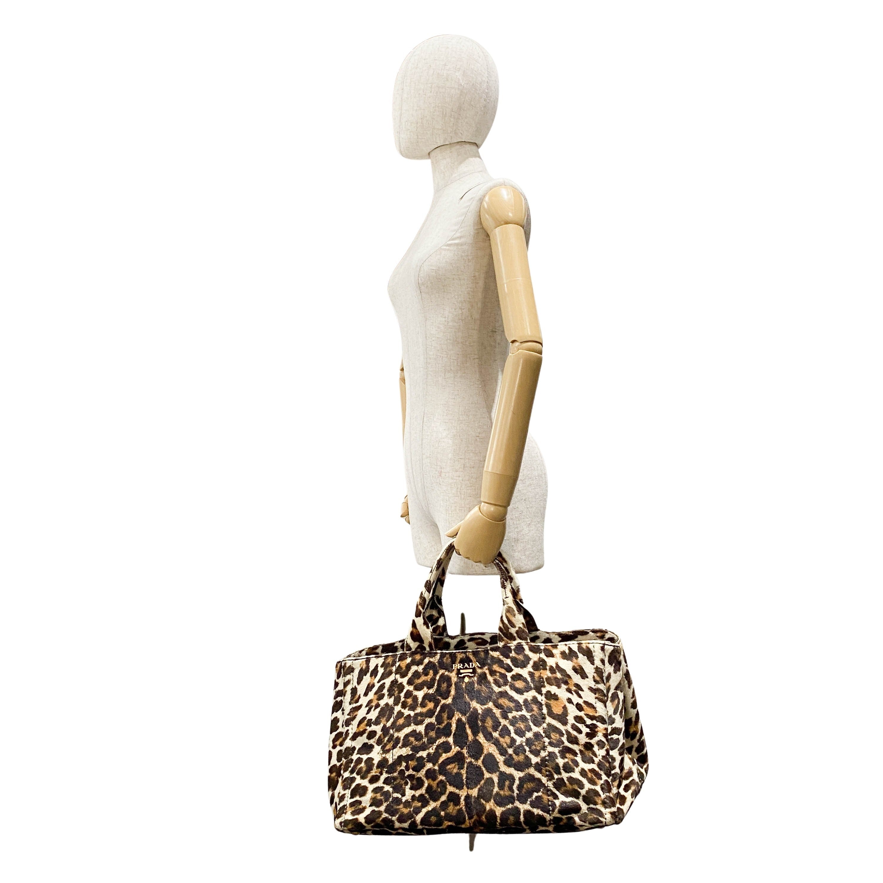 Canapa Leopard Pony Hair Tote Bag