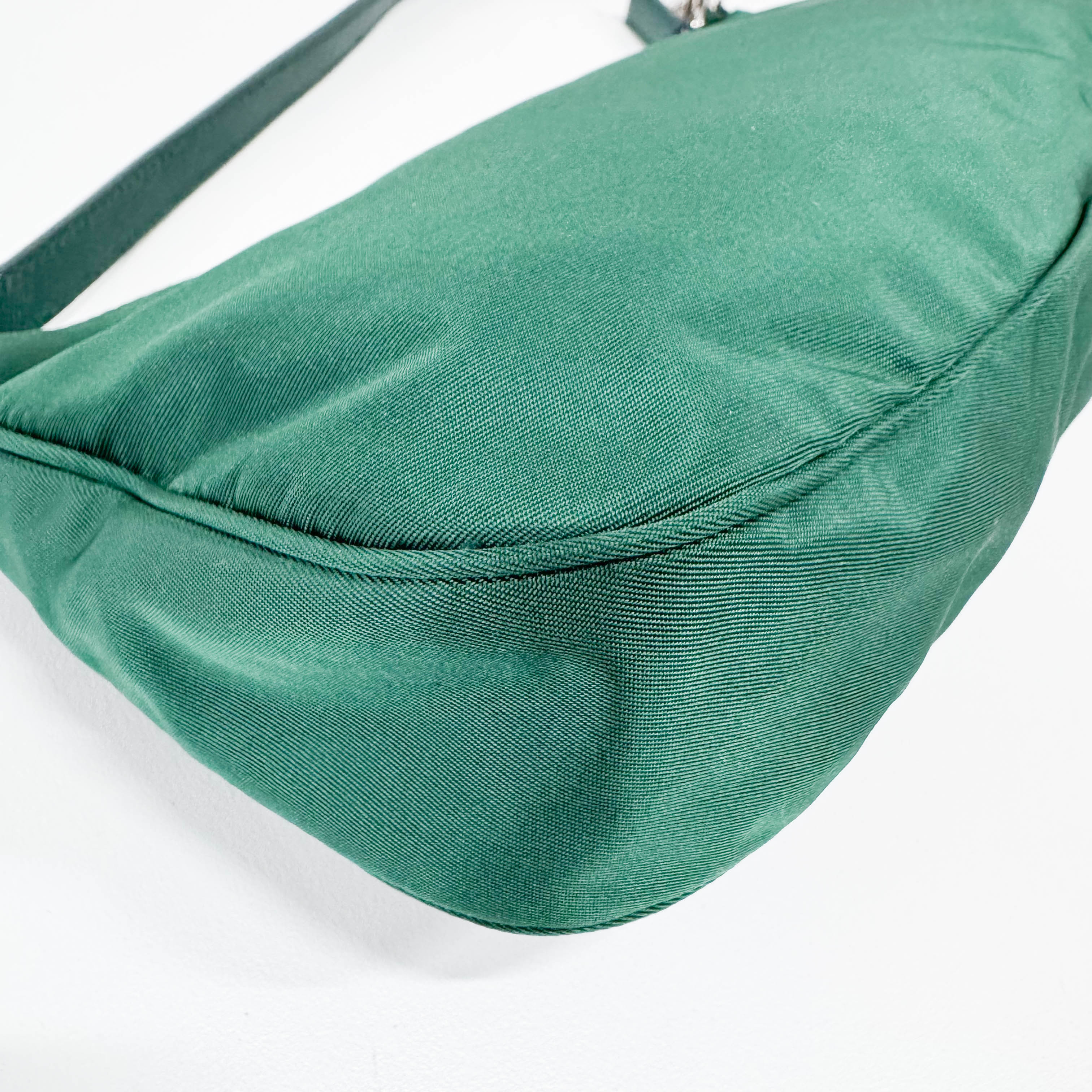 Green Nylon Shoulder Bag
