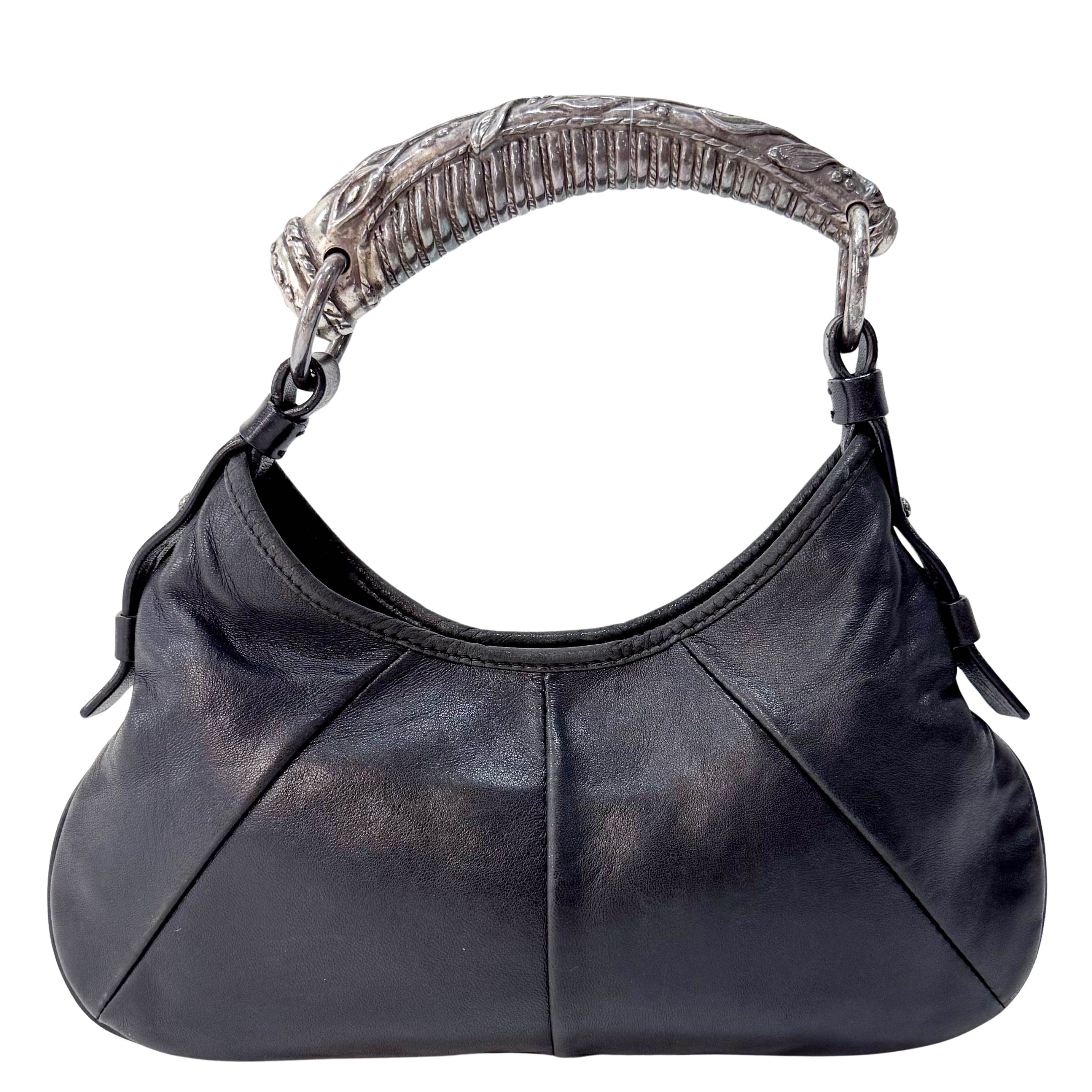 Mini Mombasa Black Leather Hand Bag