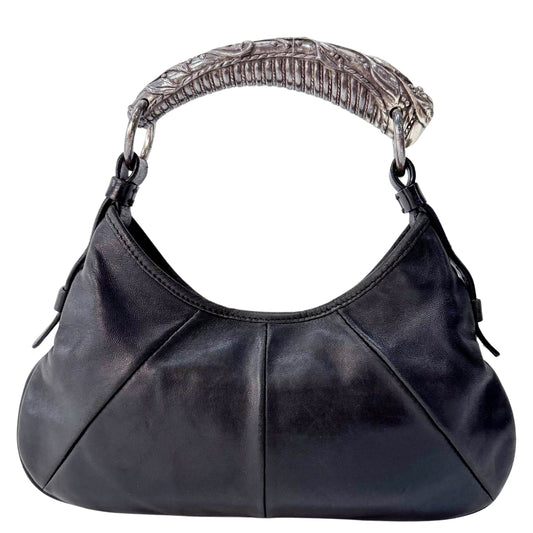 Mini Mombasa Black Leather Hand Bag