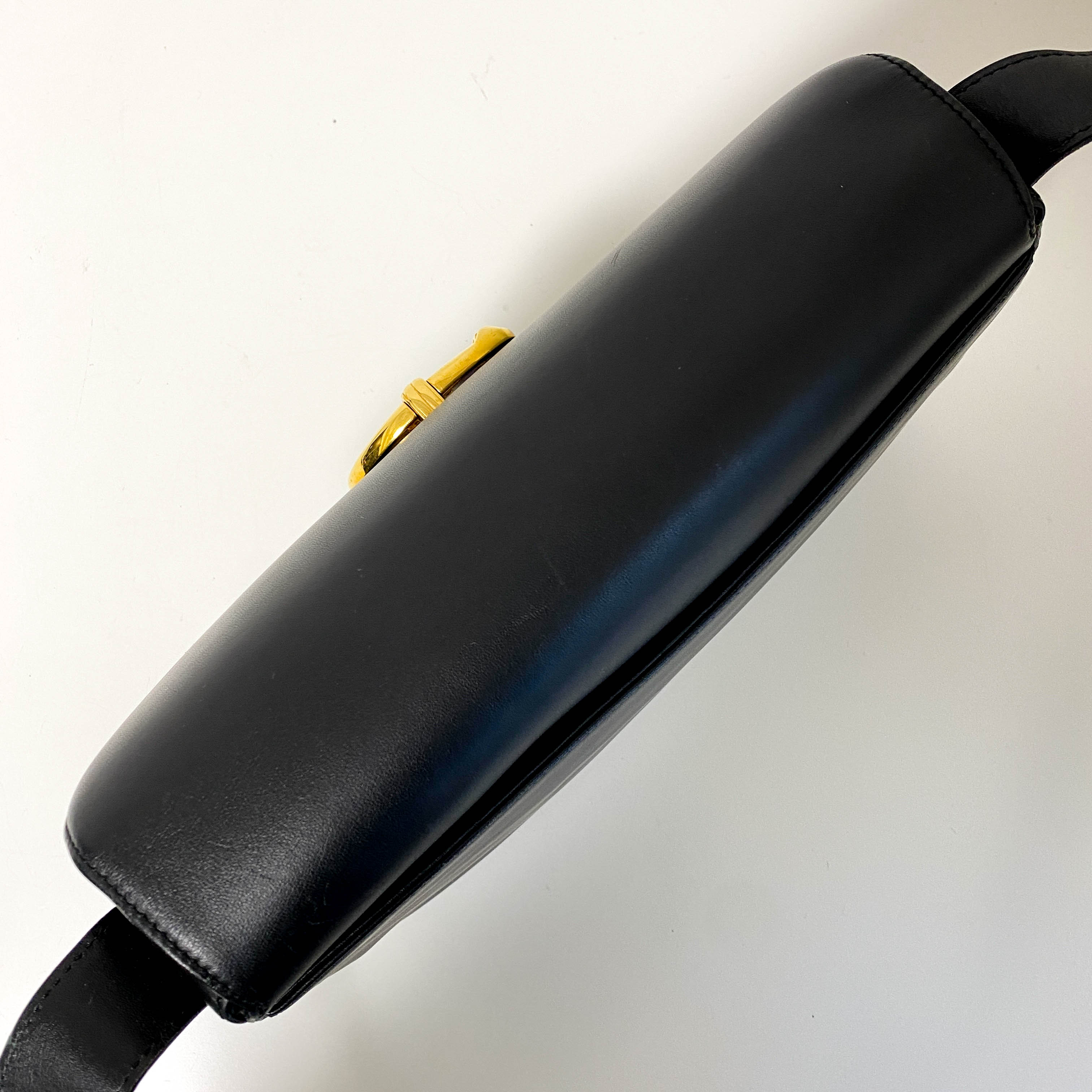 Panthère Black Leather Crossbody Bag