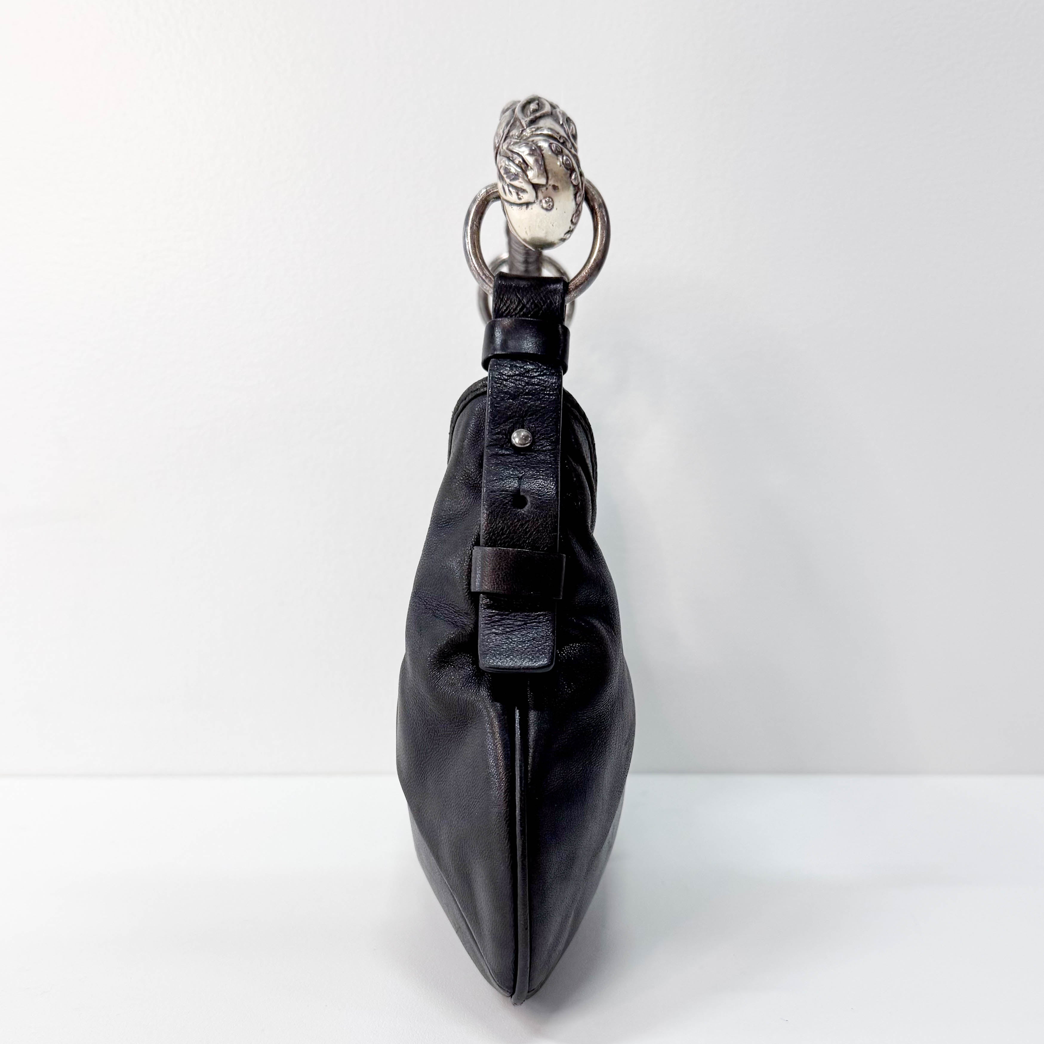 Mini Mombasa Black Leather Hand Bag