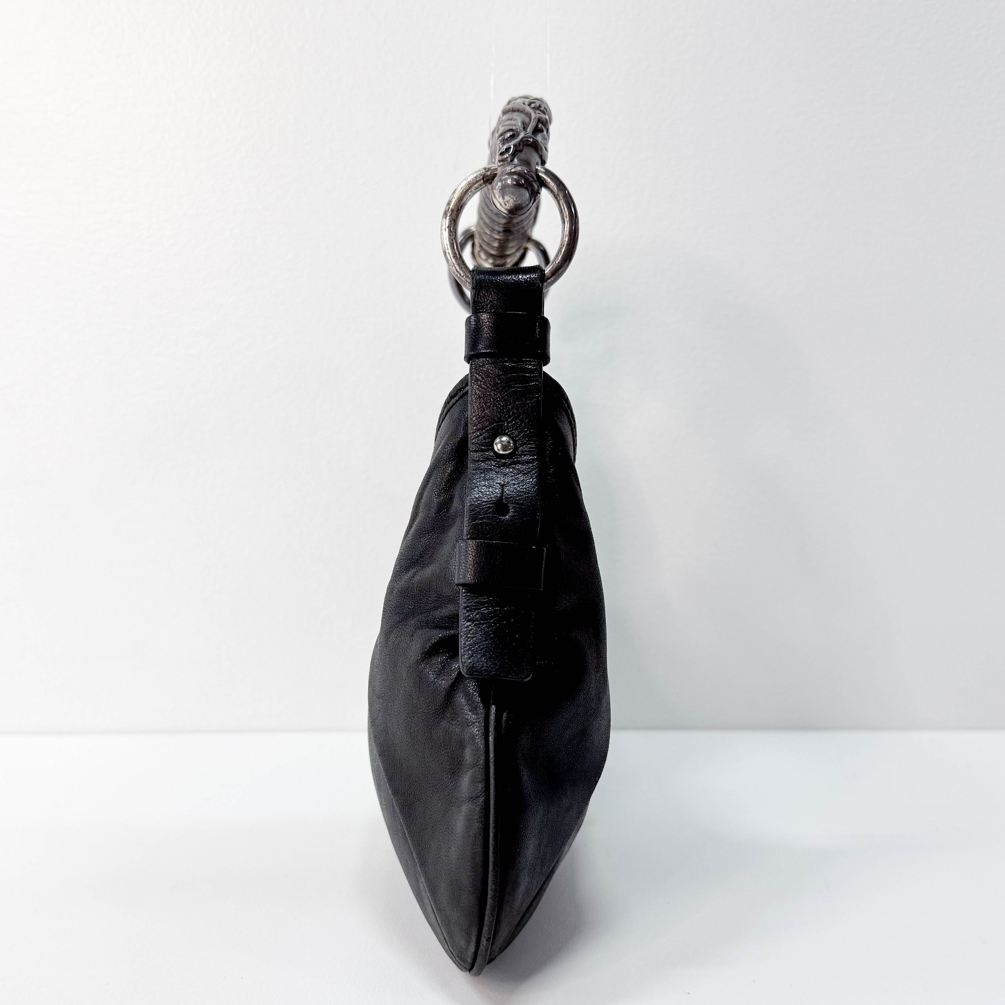 Mini Mombasa Black Leather Hand Bag