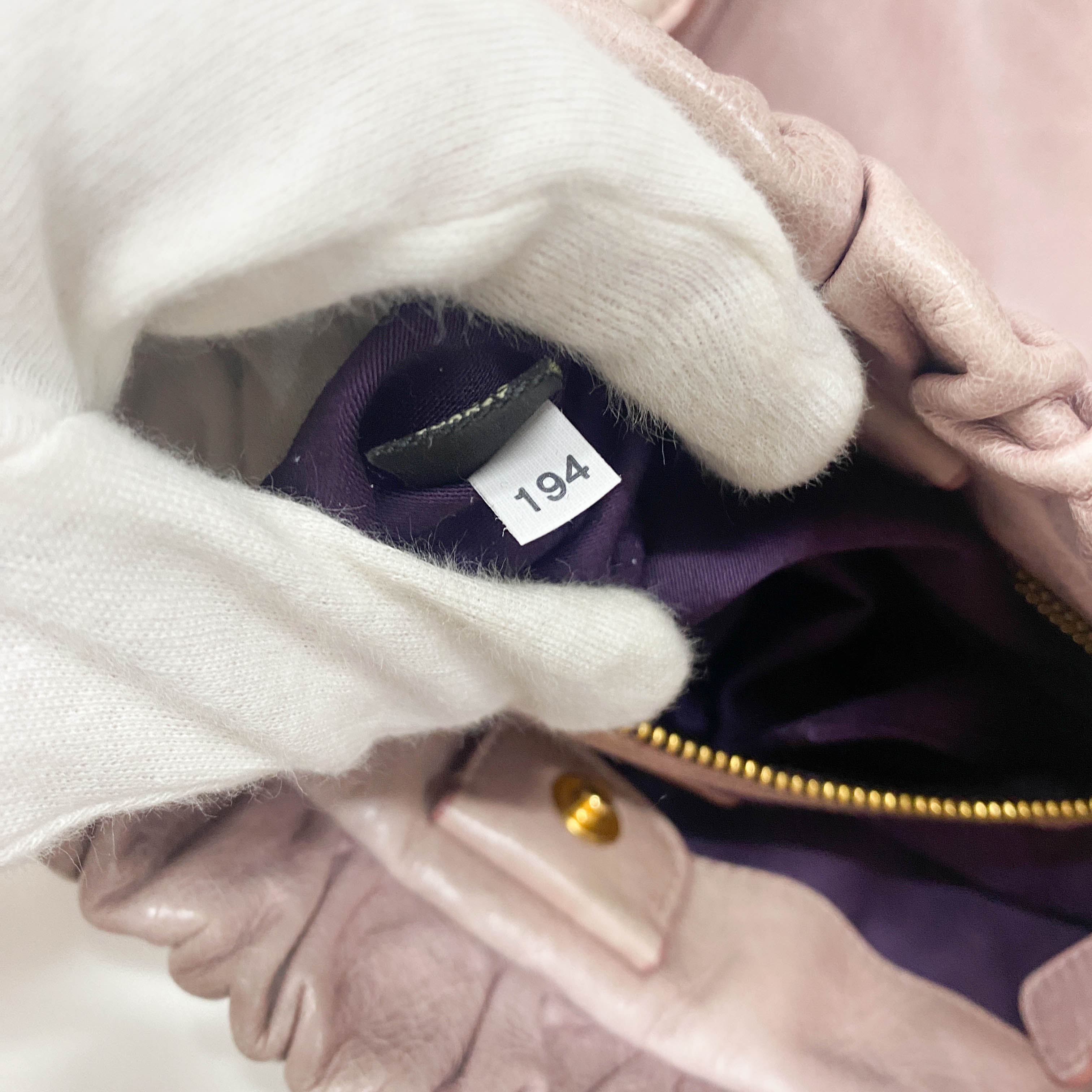 Vitello Pink Calfskin Leather Two Way Bag