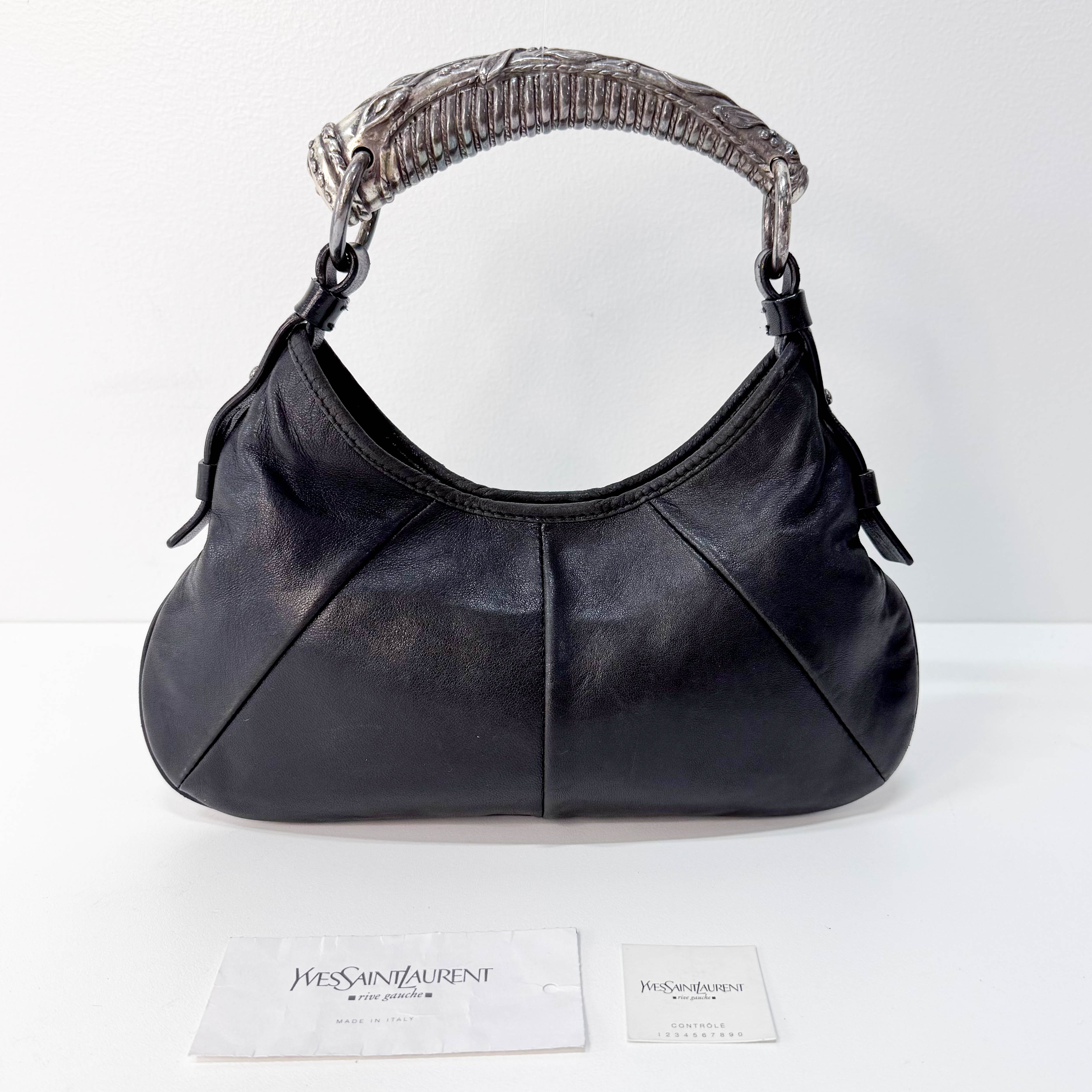 Mini Mombasa Black Leather Hand Bag