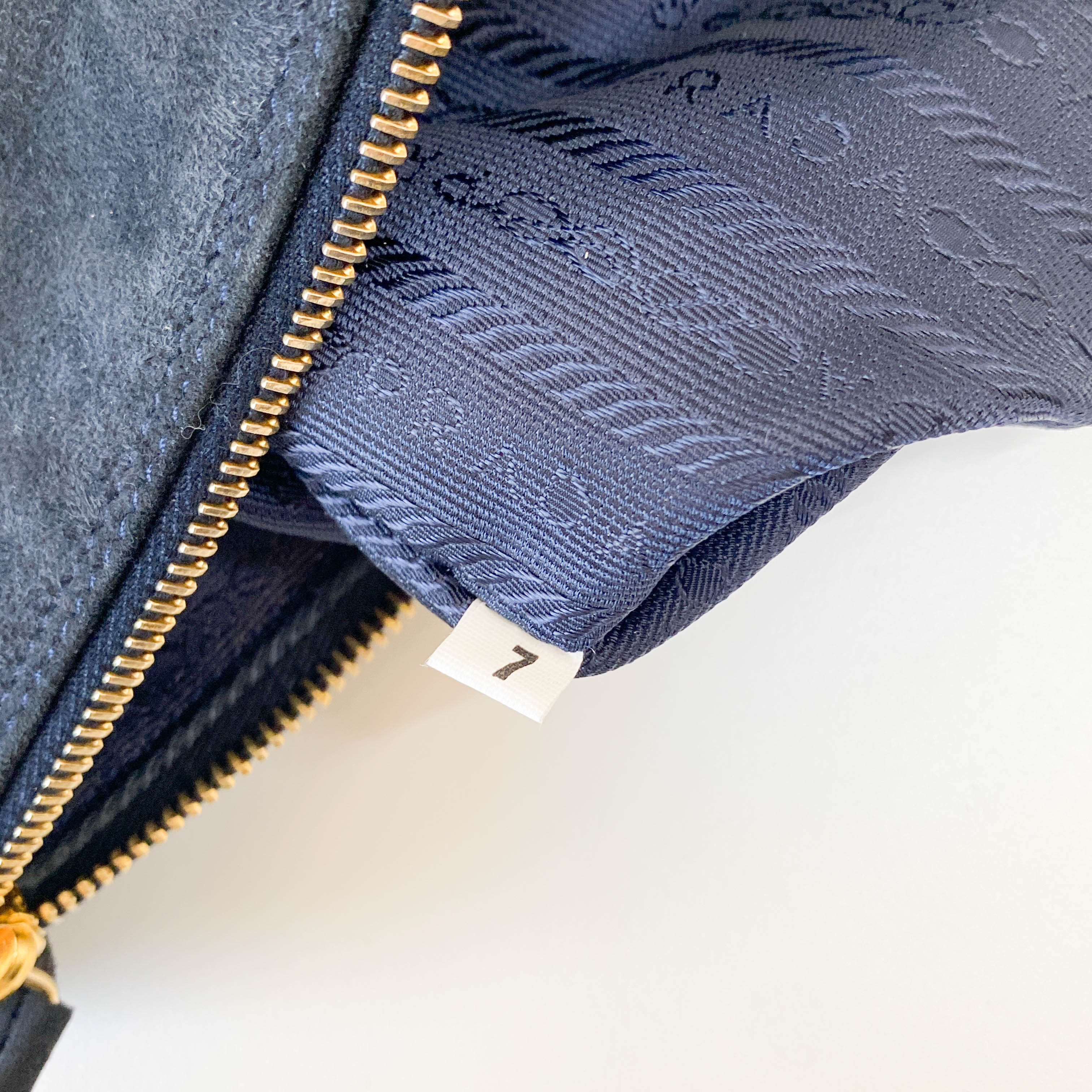 Chain Navy Suede Shoulder Bag
