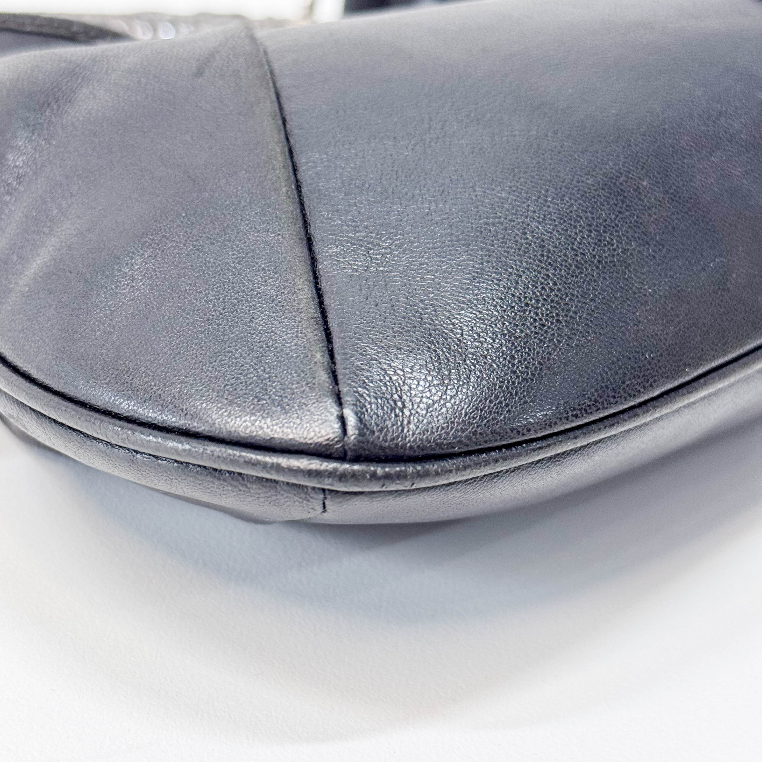 Mini Mombasa Black Leather Hand Bag