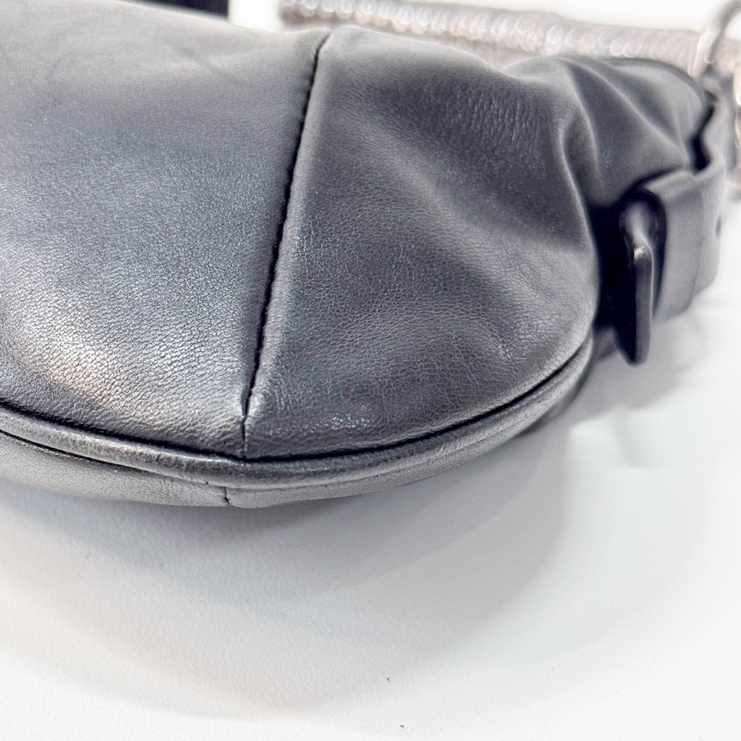 Mini Mombasa Black Leather Hand Bag