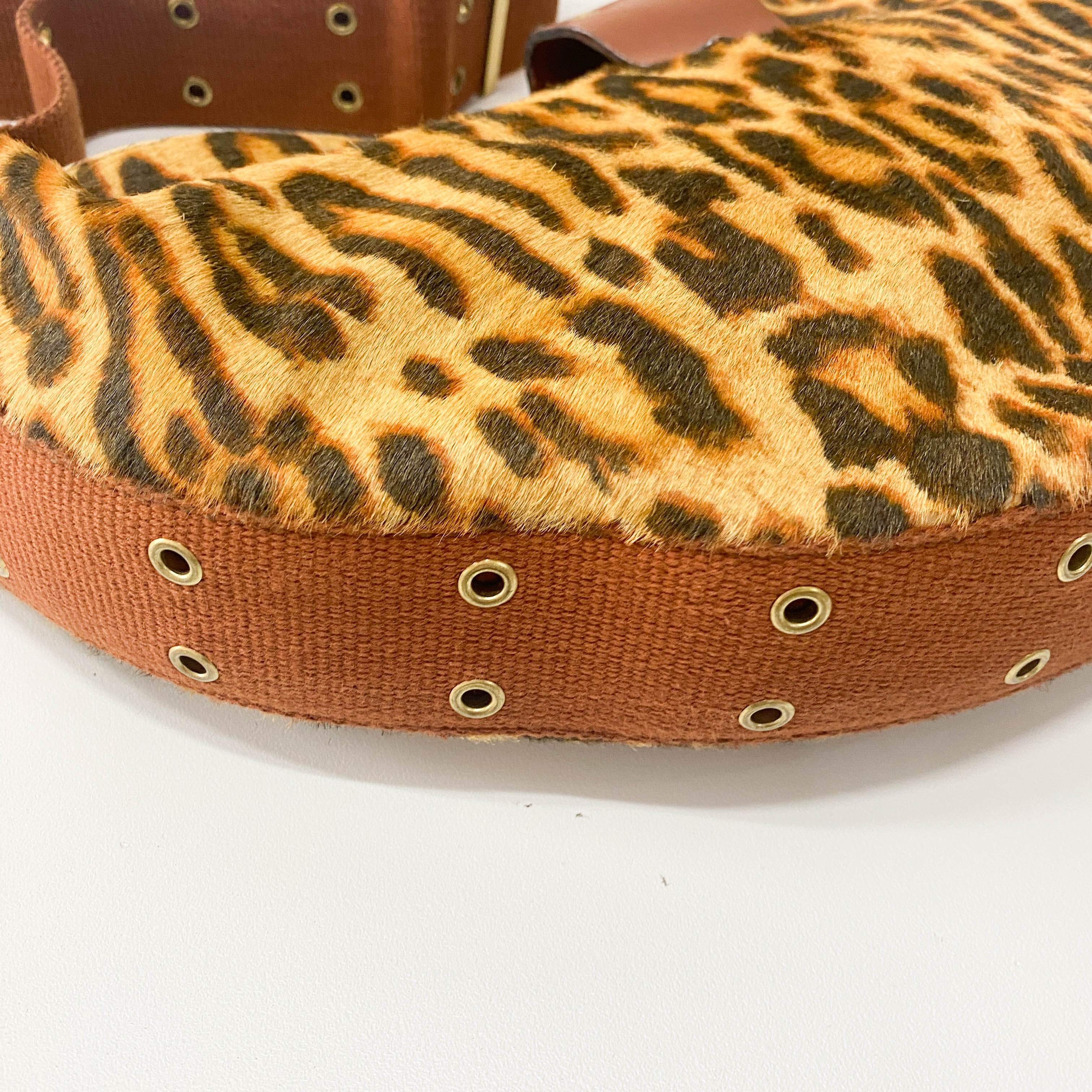 Yellow Pony Hair Shoulder Bag