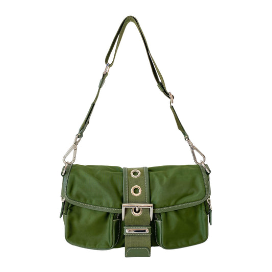 Nylon Belt Strap Green Bag