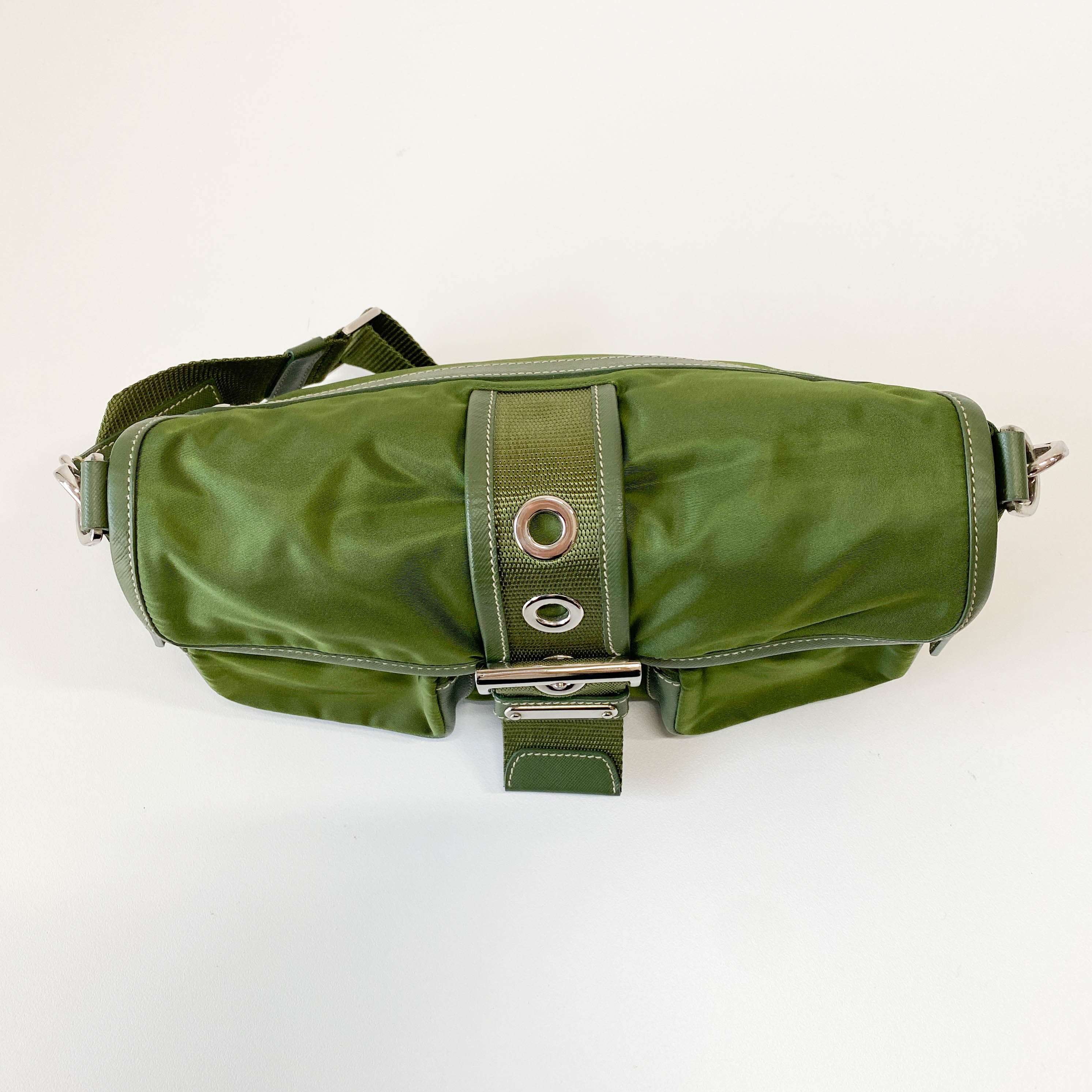 Nylon Belt Strap Green Bag