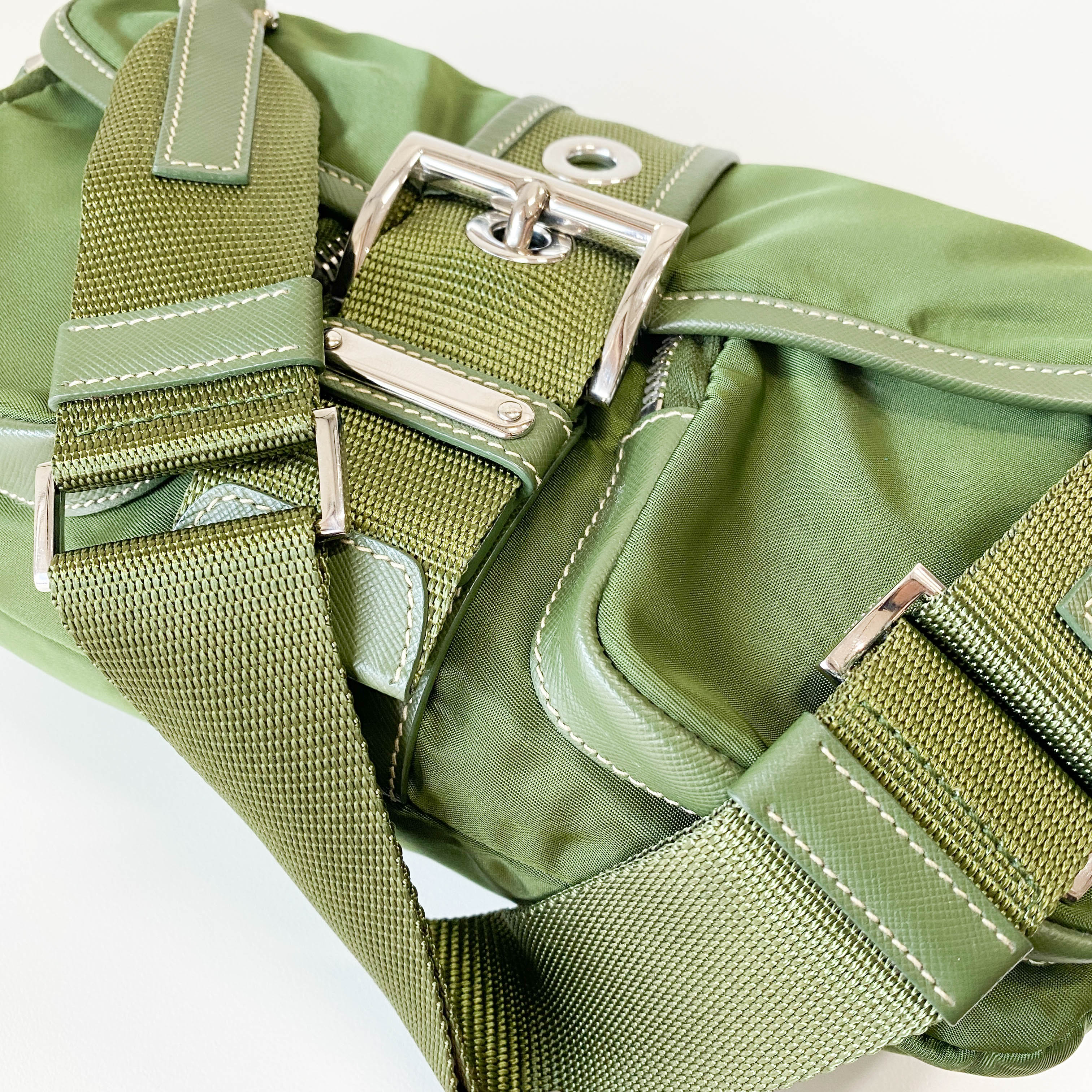 Nylon Belt Strap Green Bag