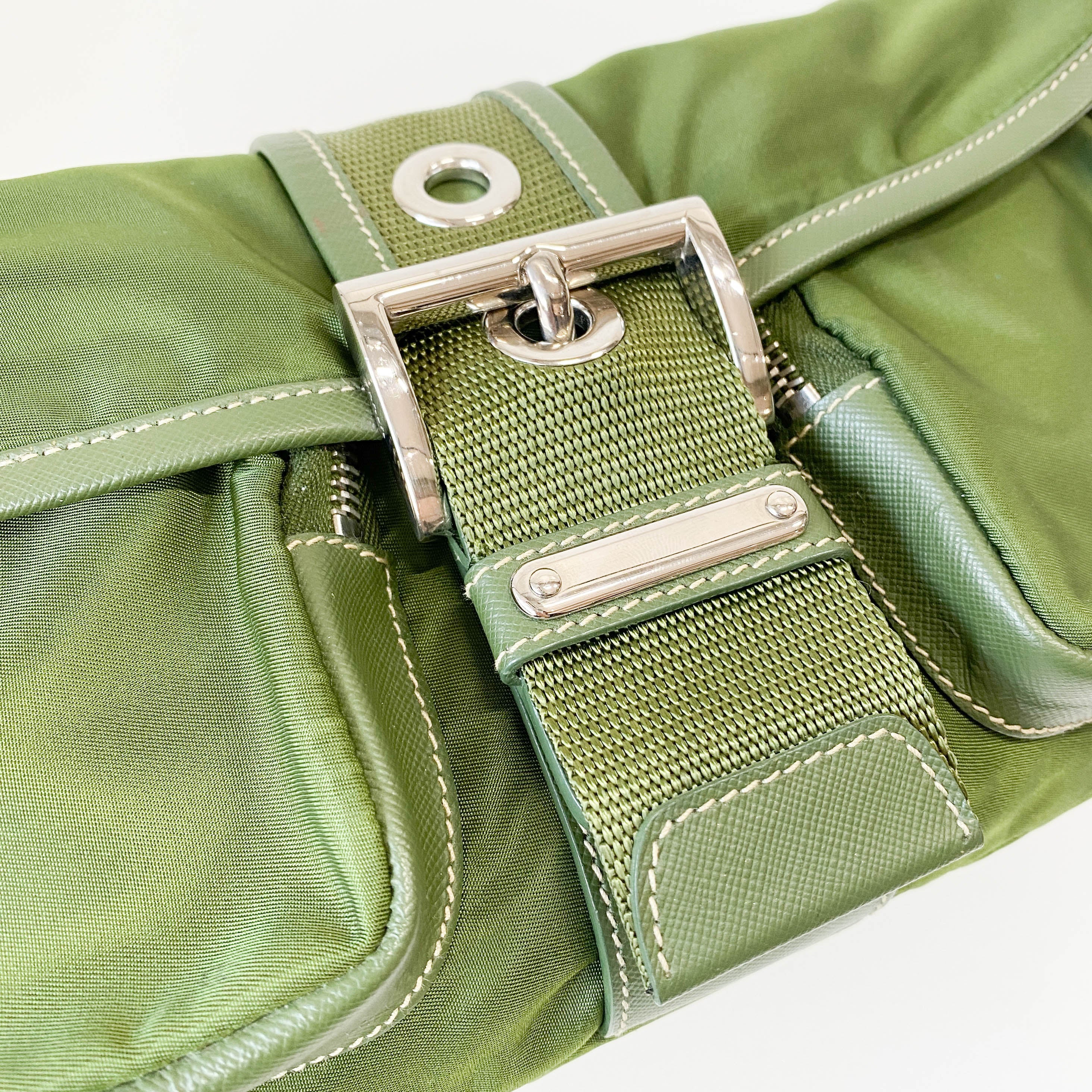 Nylon Belt Strap Green Bag